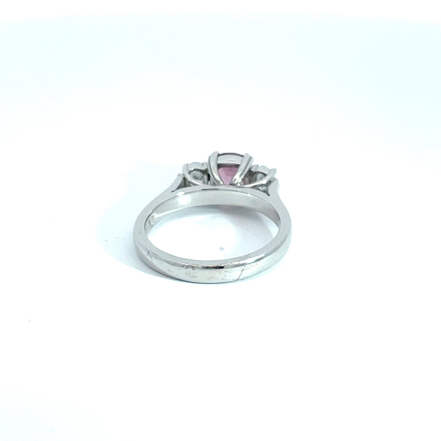 18ct White Gold Pink Spinel & Diamond Ring
