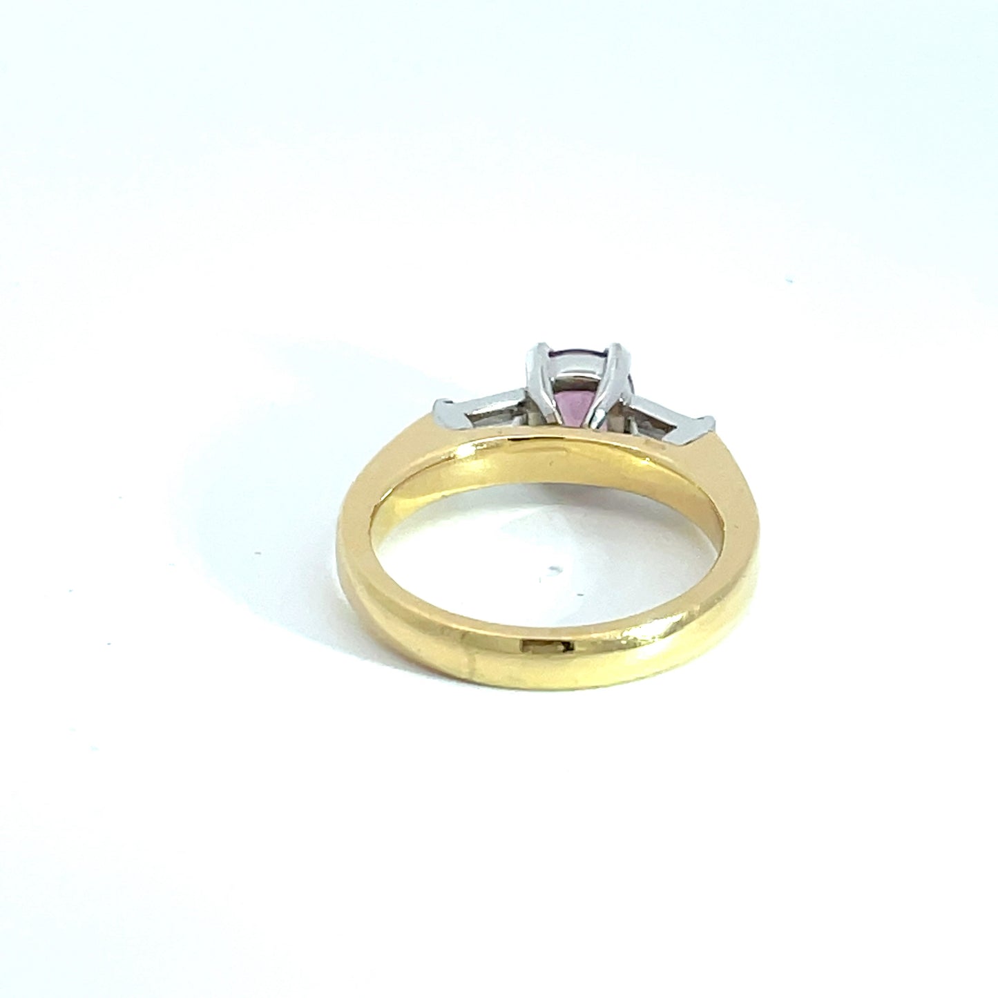 18ct Yellow Gold Pink Spinel & Diamond Ring