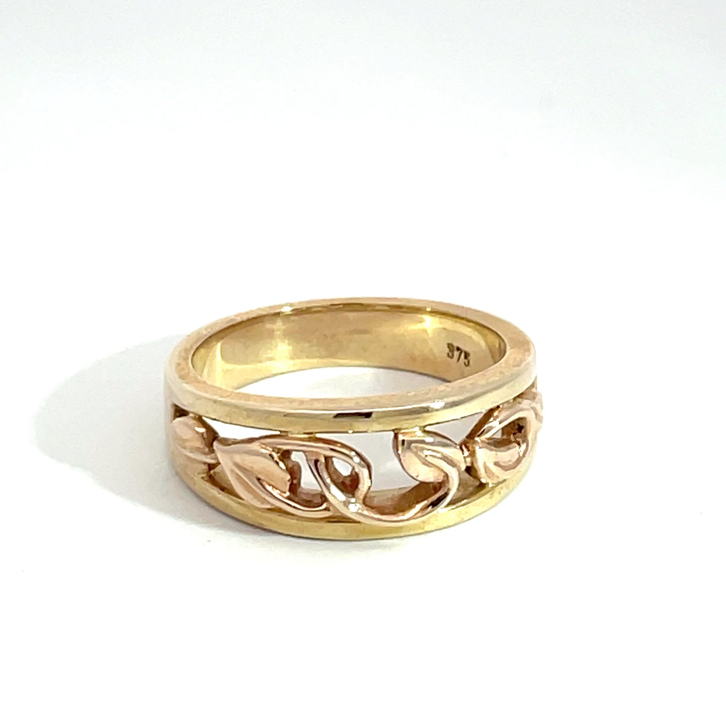 9ct Rose Gold Diamond Wave Ring