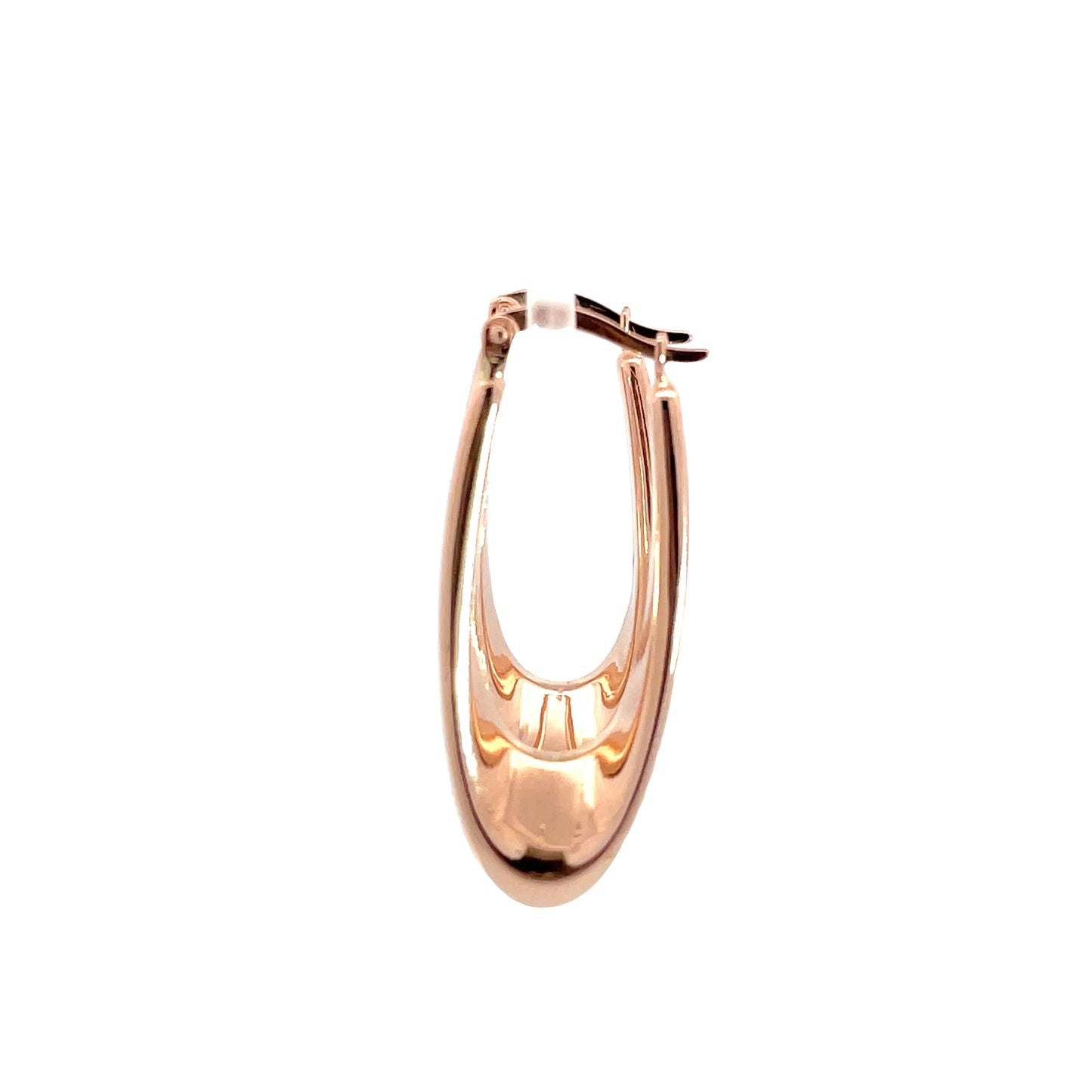 9ct Rose Gold Elong Bulbus Hoops