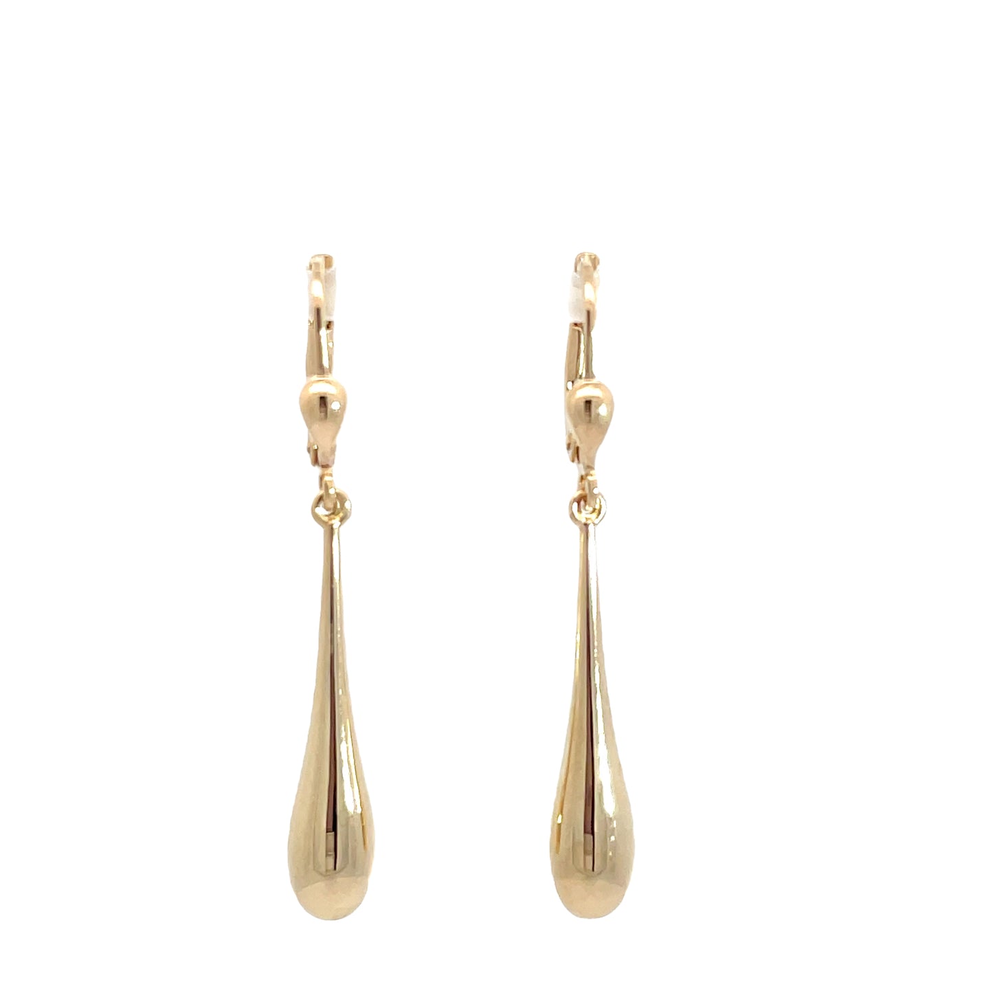 9ct Yellow Gold Baseball Drop Earrings