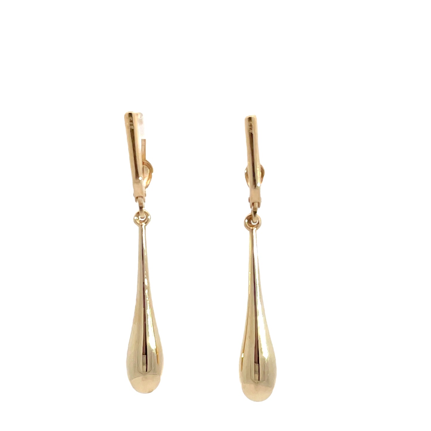 9ct Yellow Gold Baseball Drop Earrings