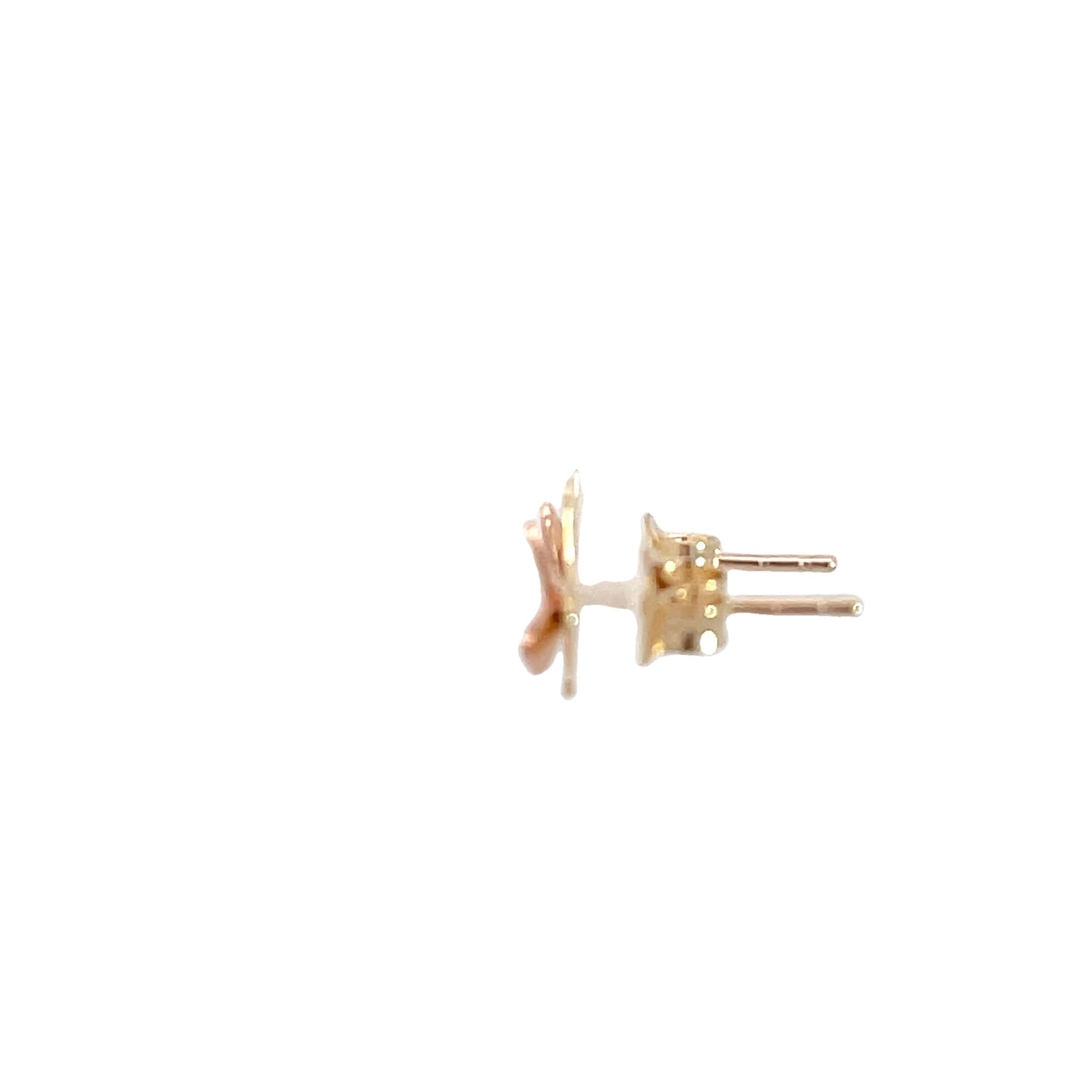 9ct Yellow and Rose Gold Butterfly Studs