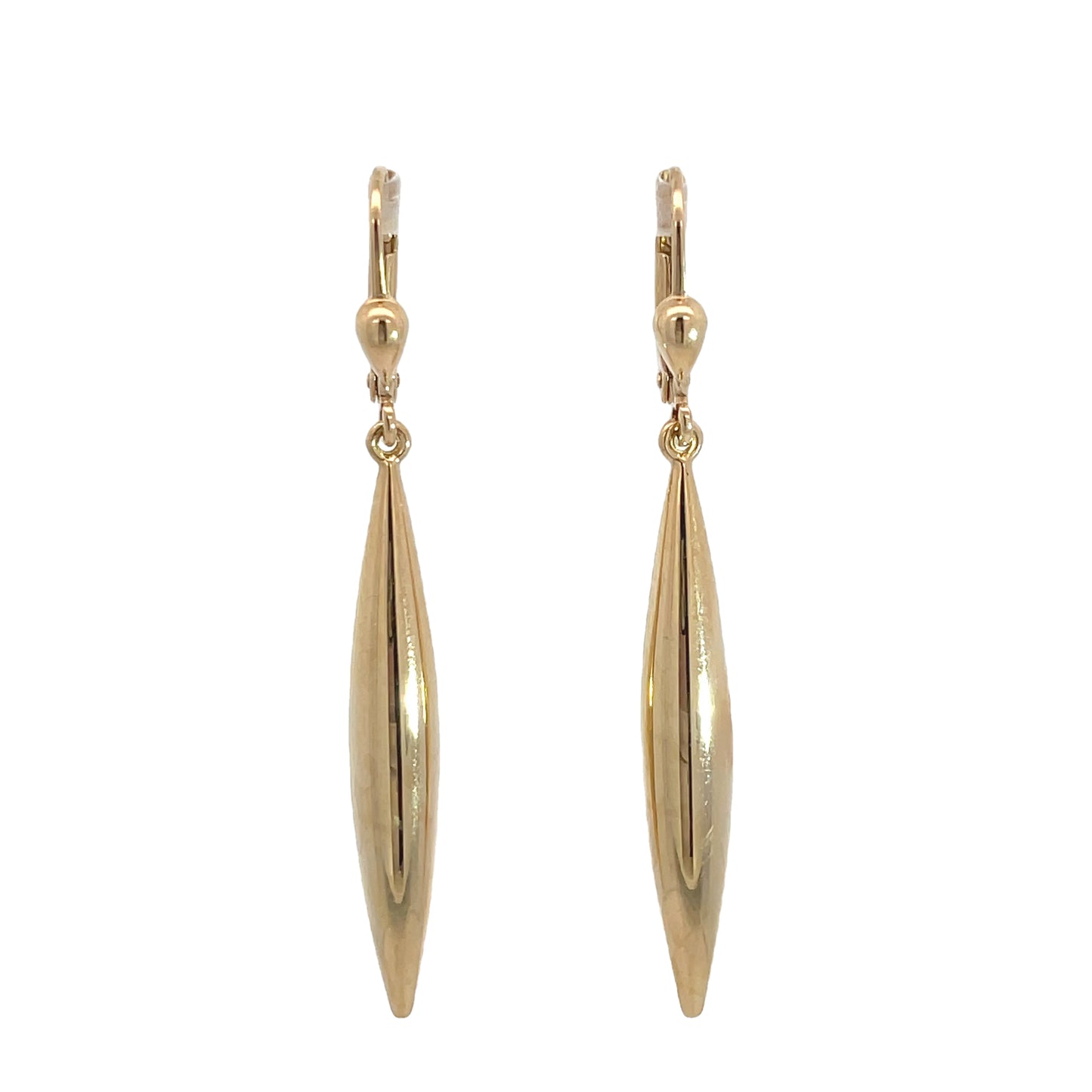 9ct Yellow Gold Long Drop Pointed End