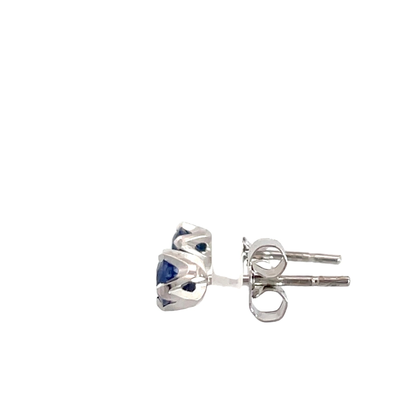 18ct White Gold Sapphire Earrings 4mm