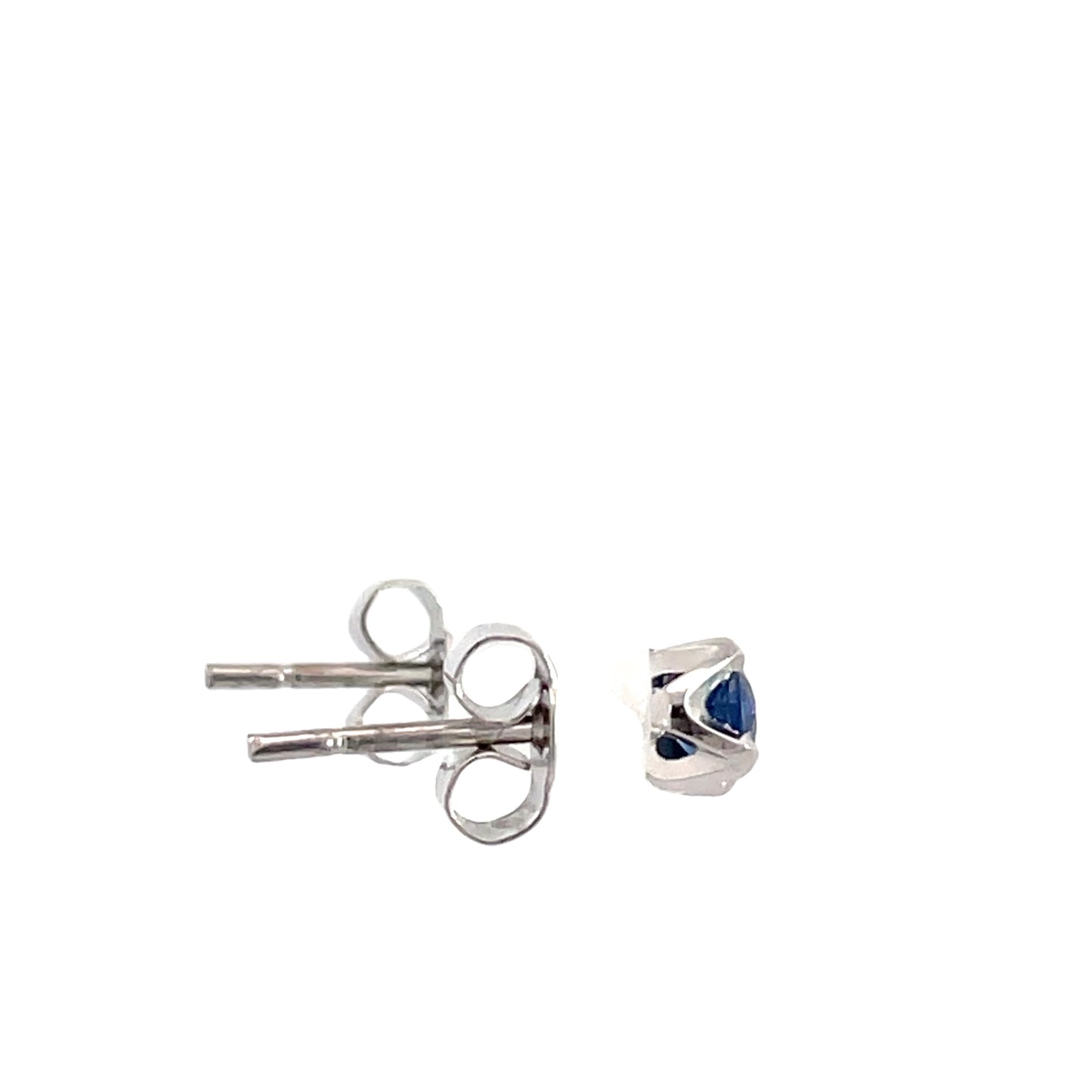 18ct White Gold Sapphire Earrings 4mm
