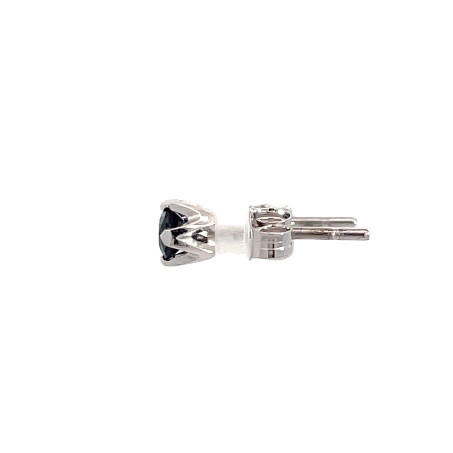 9ct White Gold Sapphire Earrings 4mm