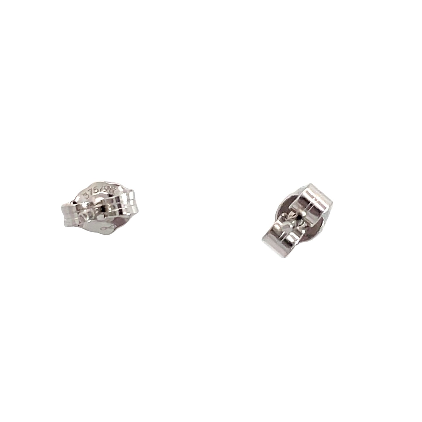 9ct White Gold Sapphire Earrings 4mm