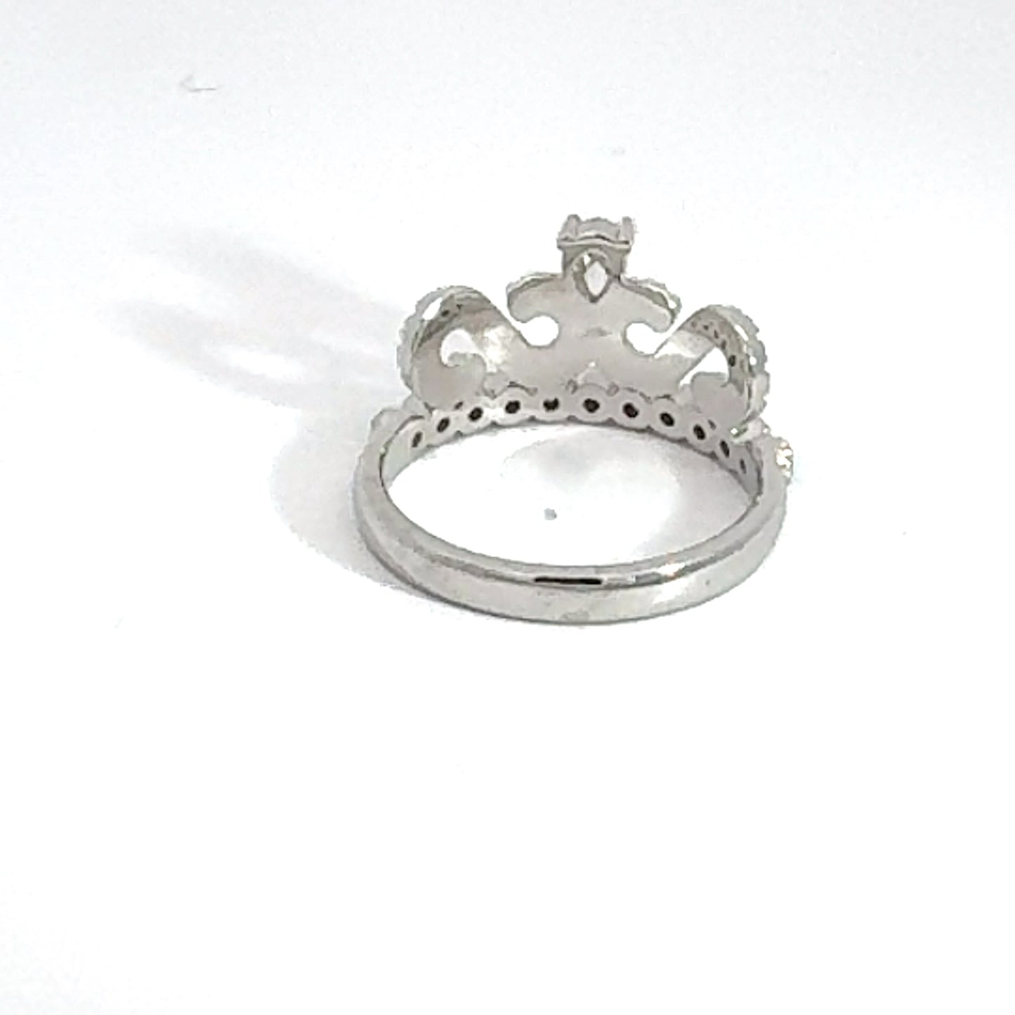 18ct White Gold Princess Crown Ring
