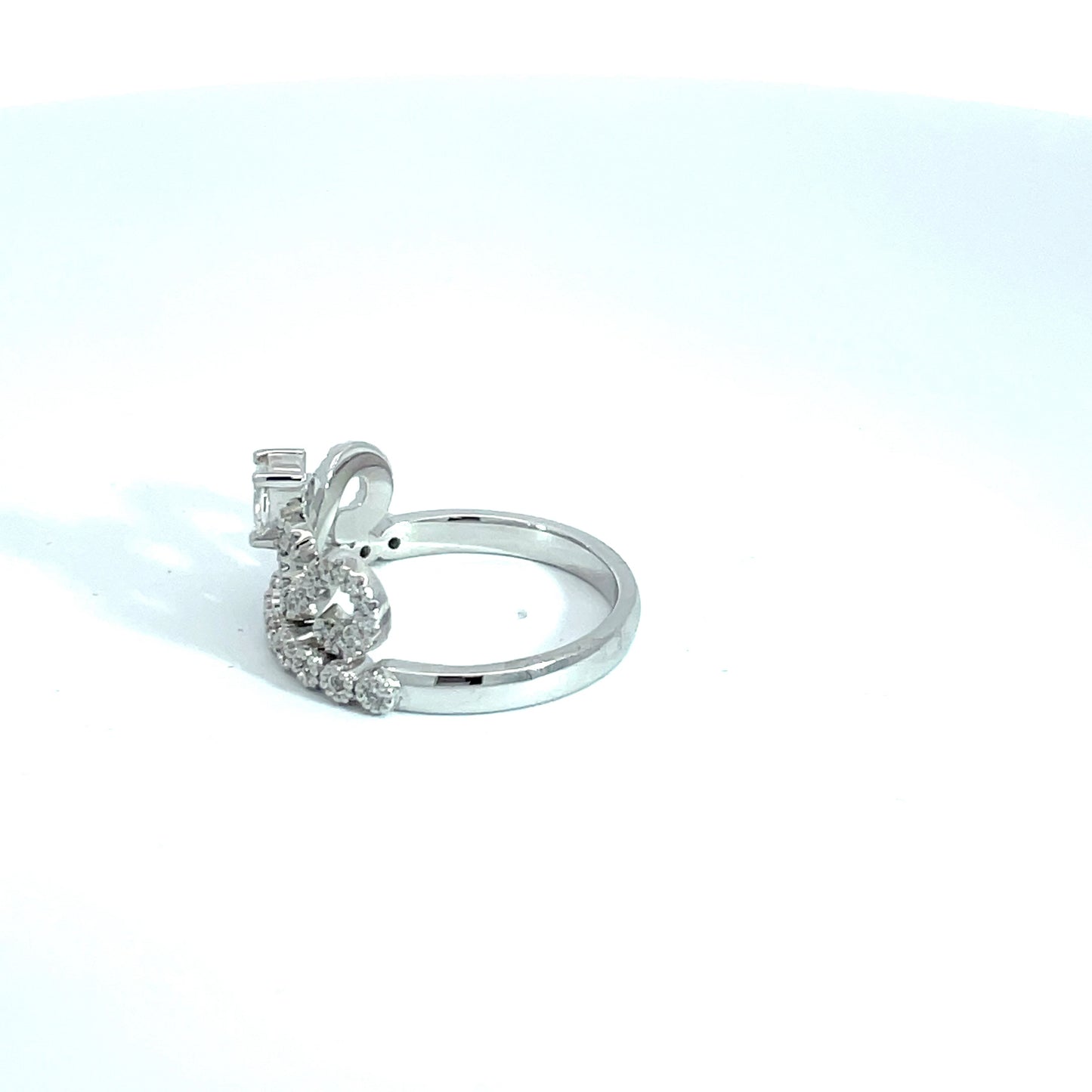 18ct White Gold Princess Crown Ring