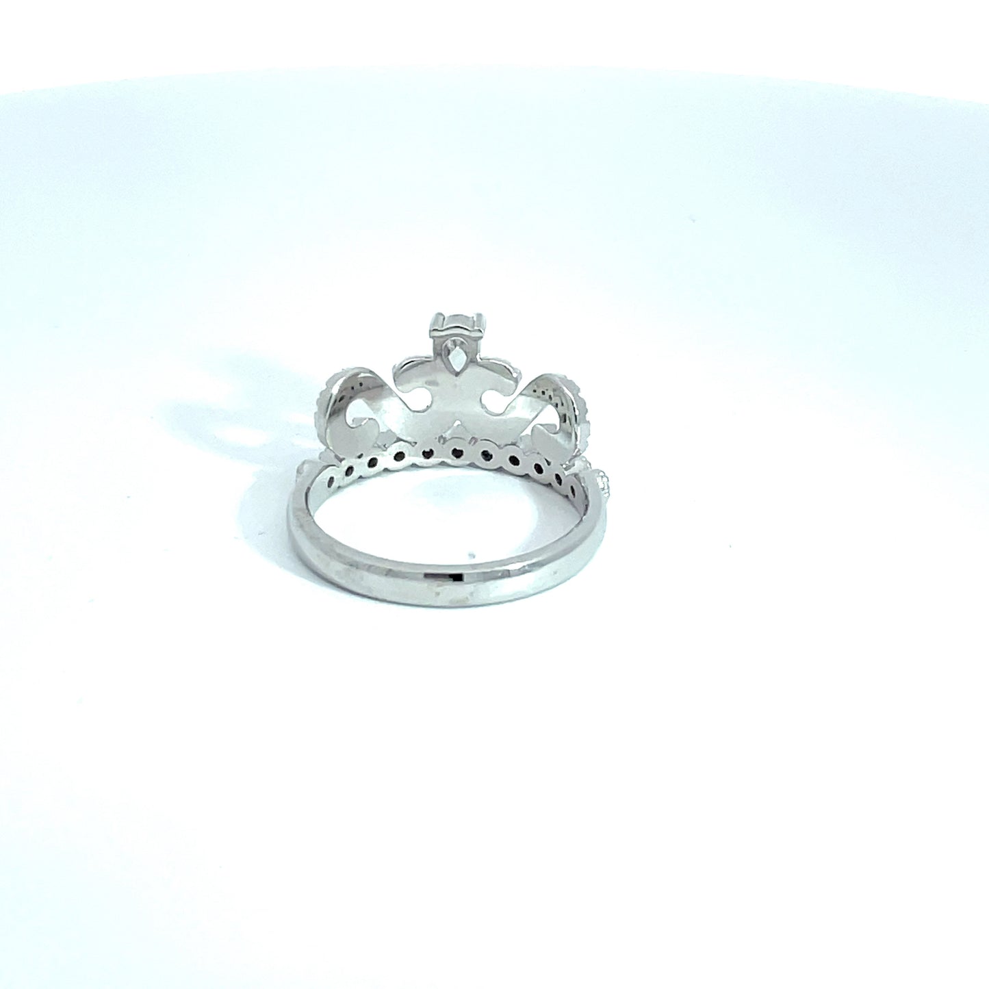 18ct White Gold Princess Crown Ring