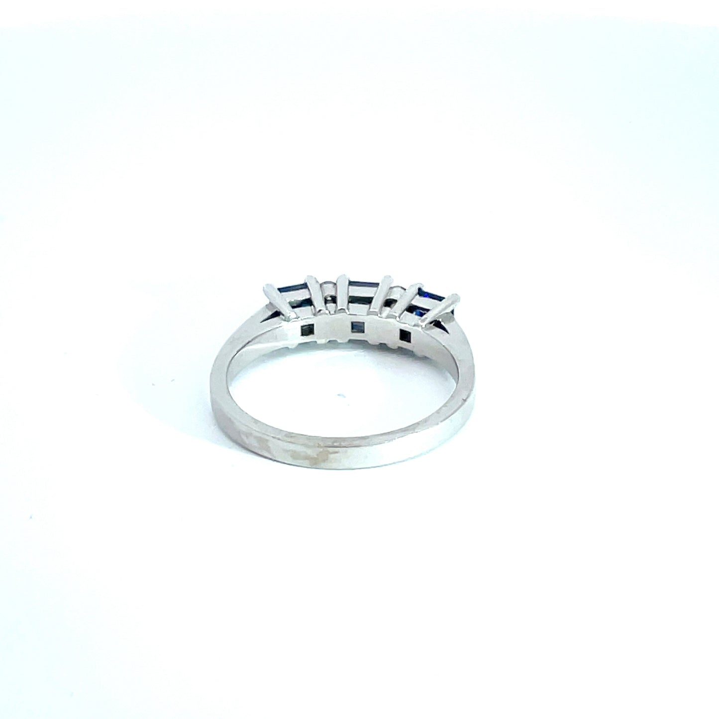 Platinum Sapphire and Diamond Ring