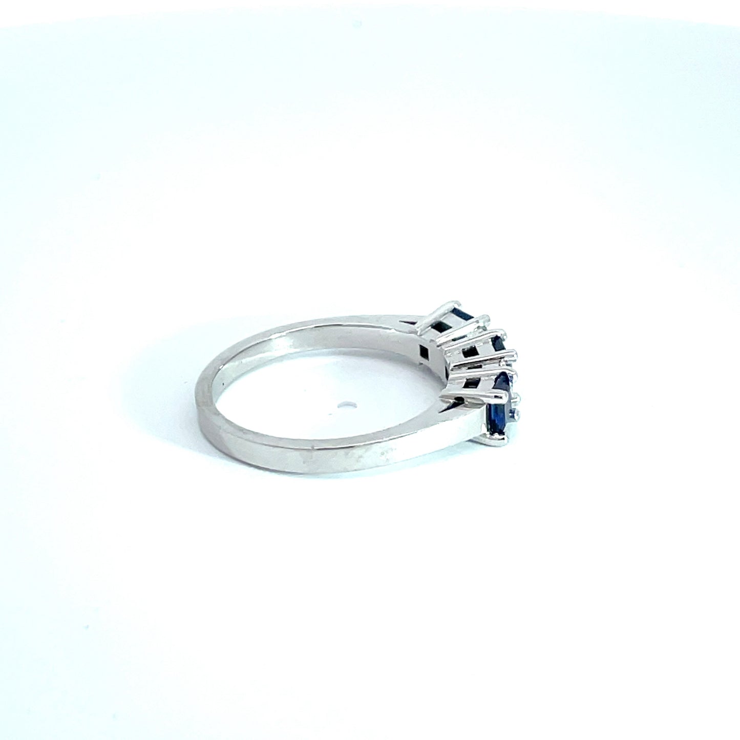Platinum Sapphire and Diamond Ring
