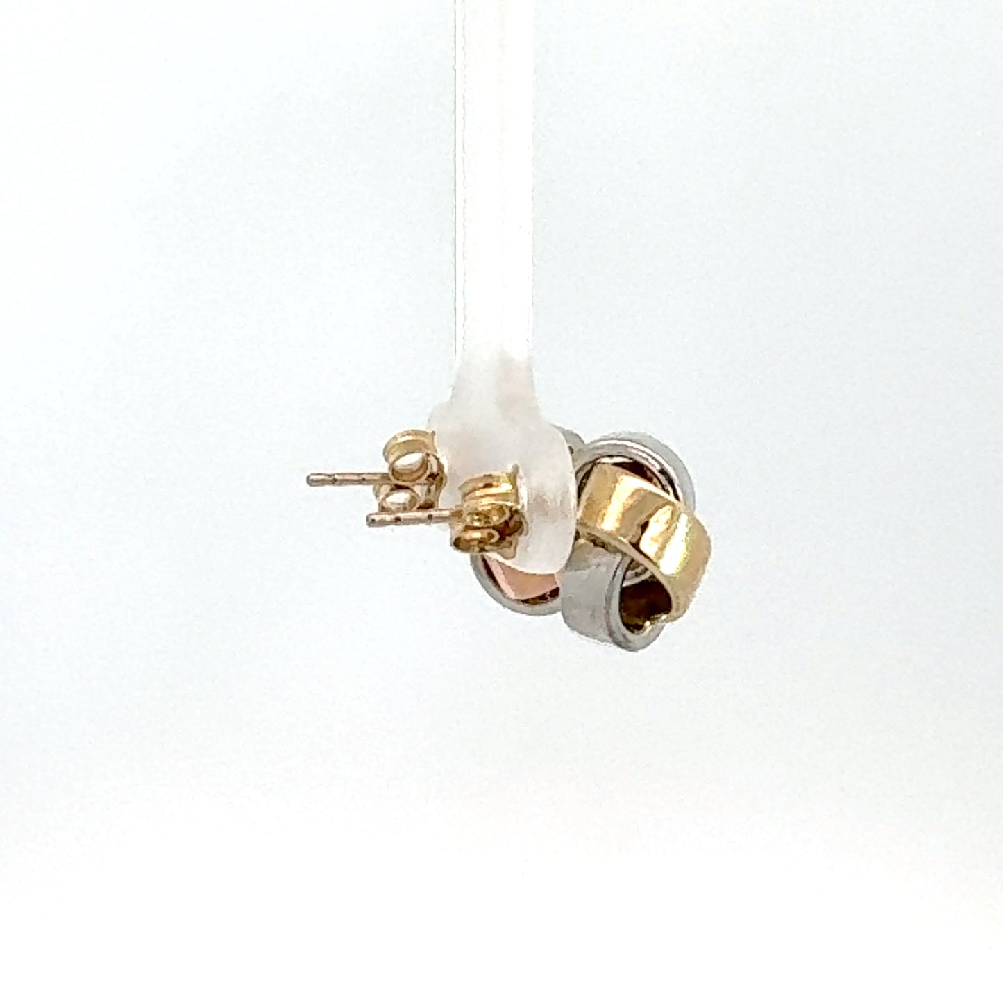9ct 3 Tone Gold Shiny Knot Studs