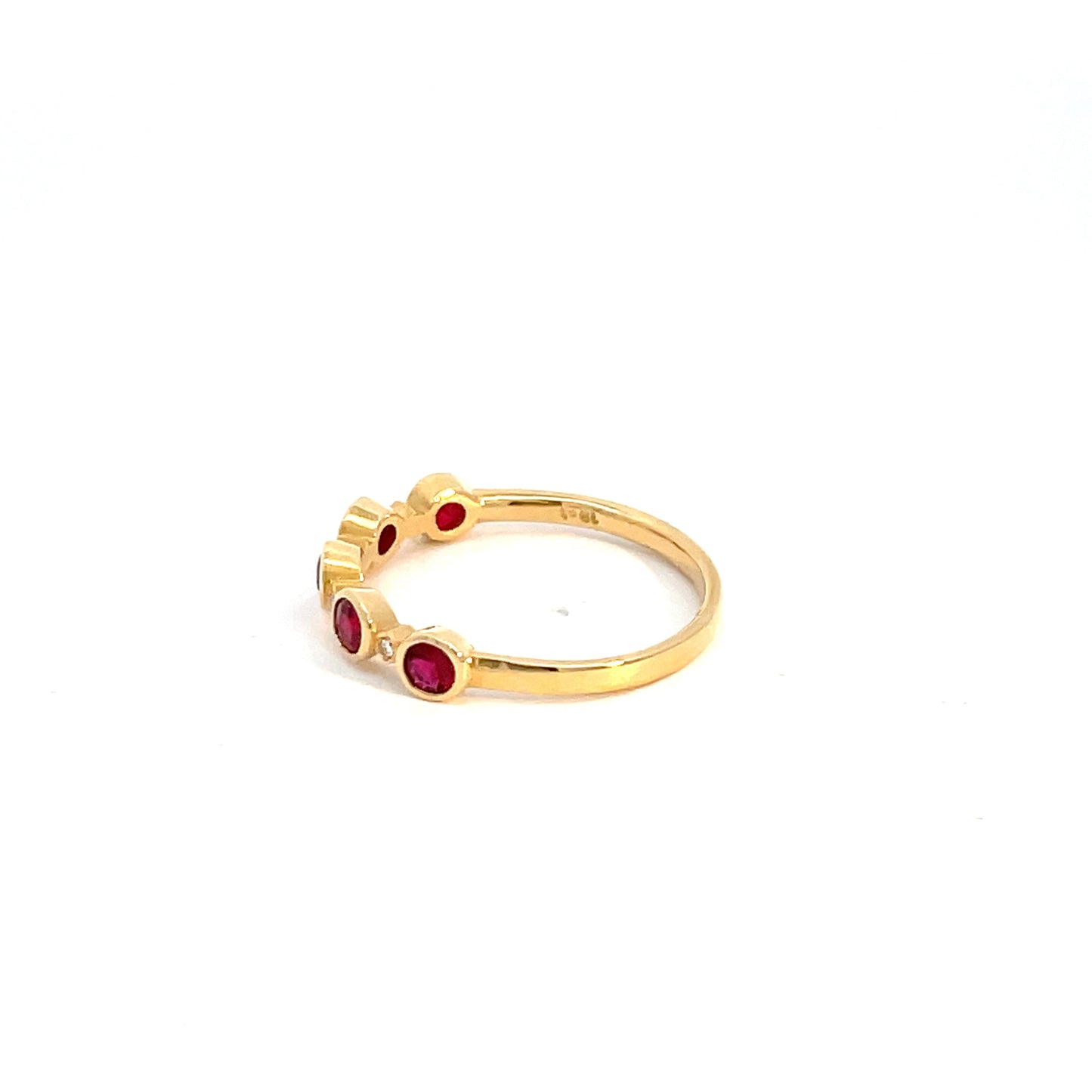18ct Yellow Gold Ruby and Diamond Ring
