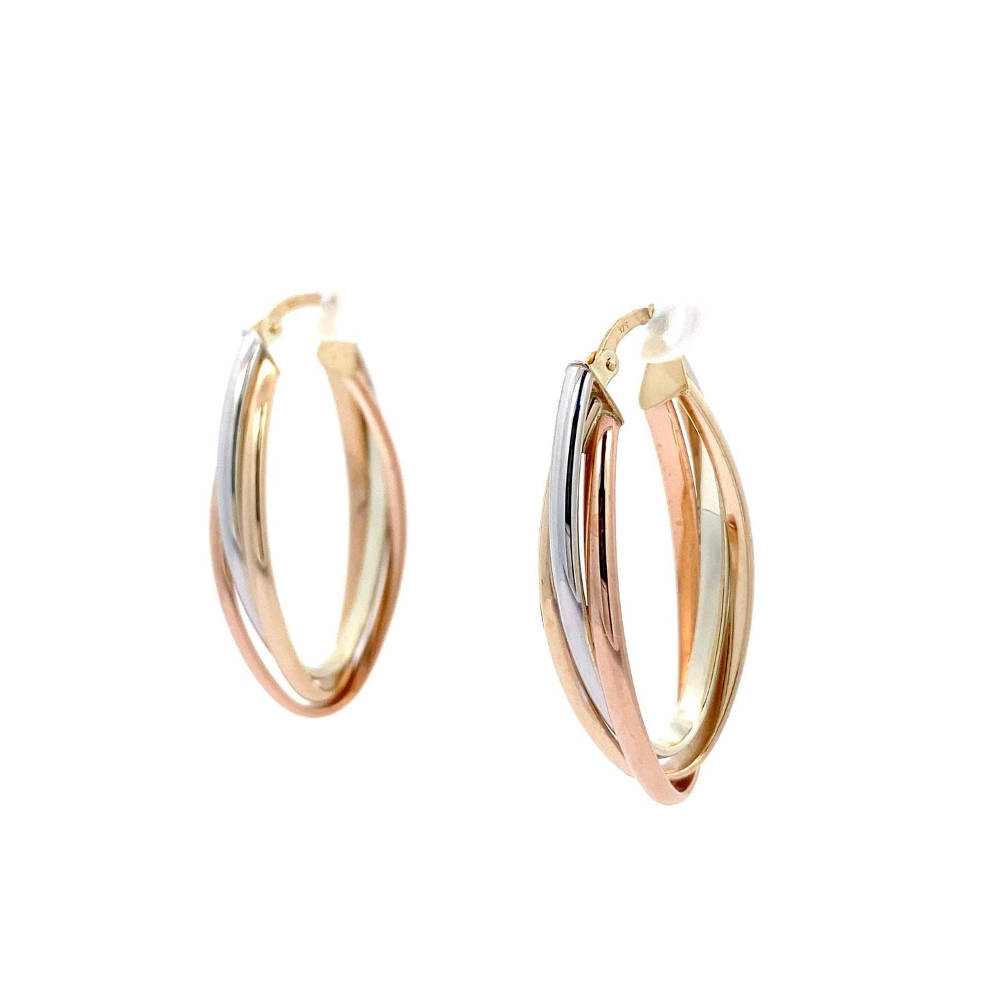 9ct Oval Crossover Hoop