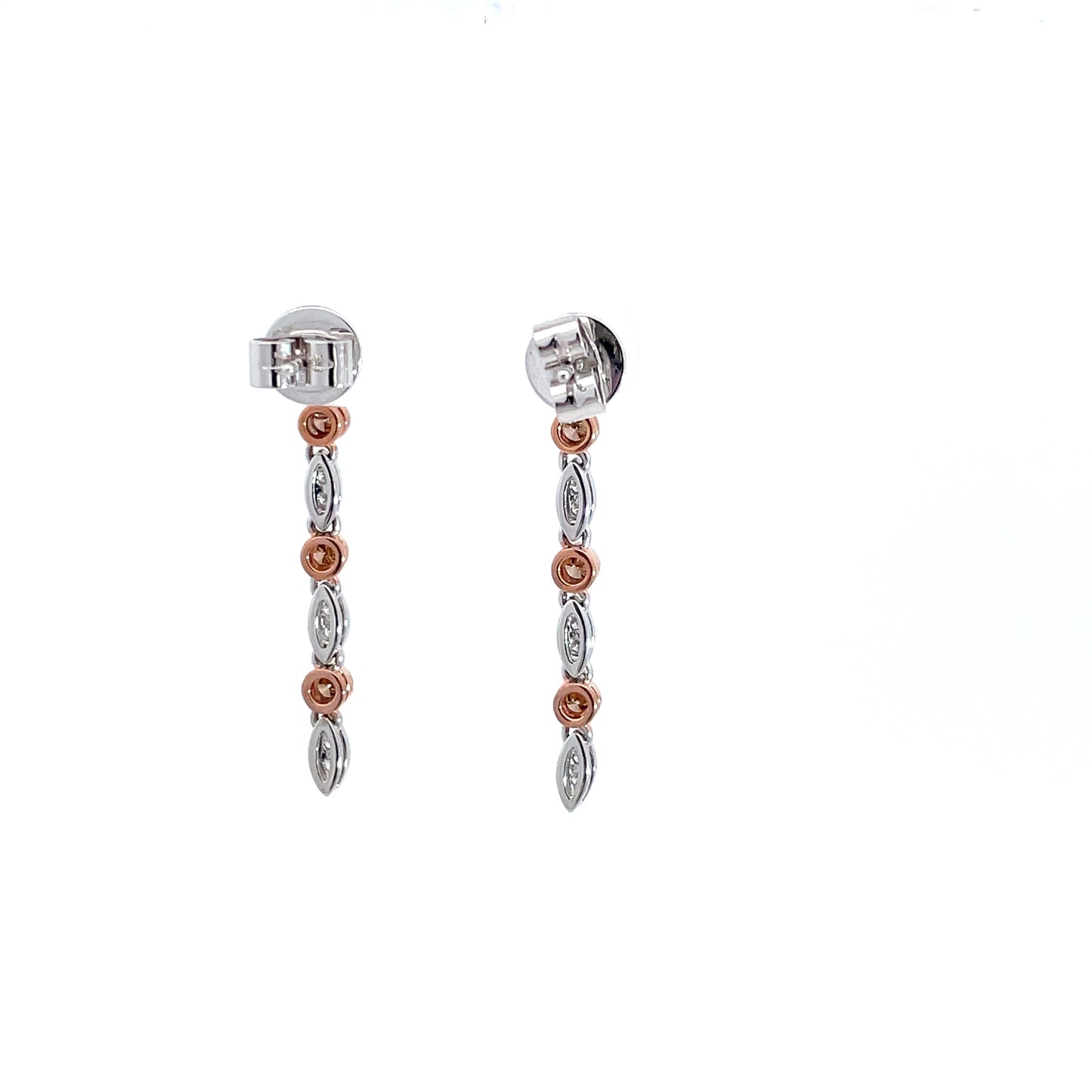 9ct White Gold Chocolate Diamond Earrings