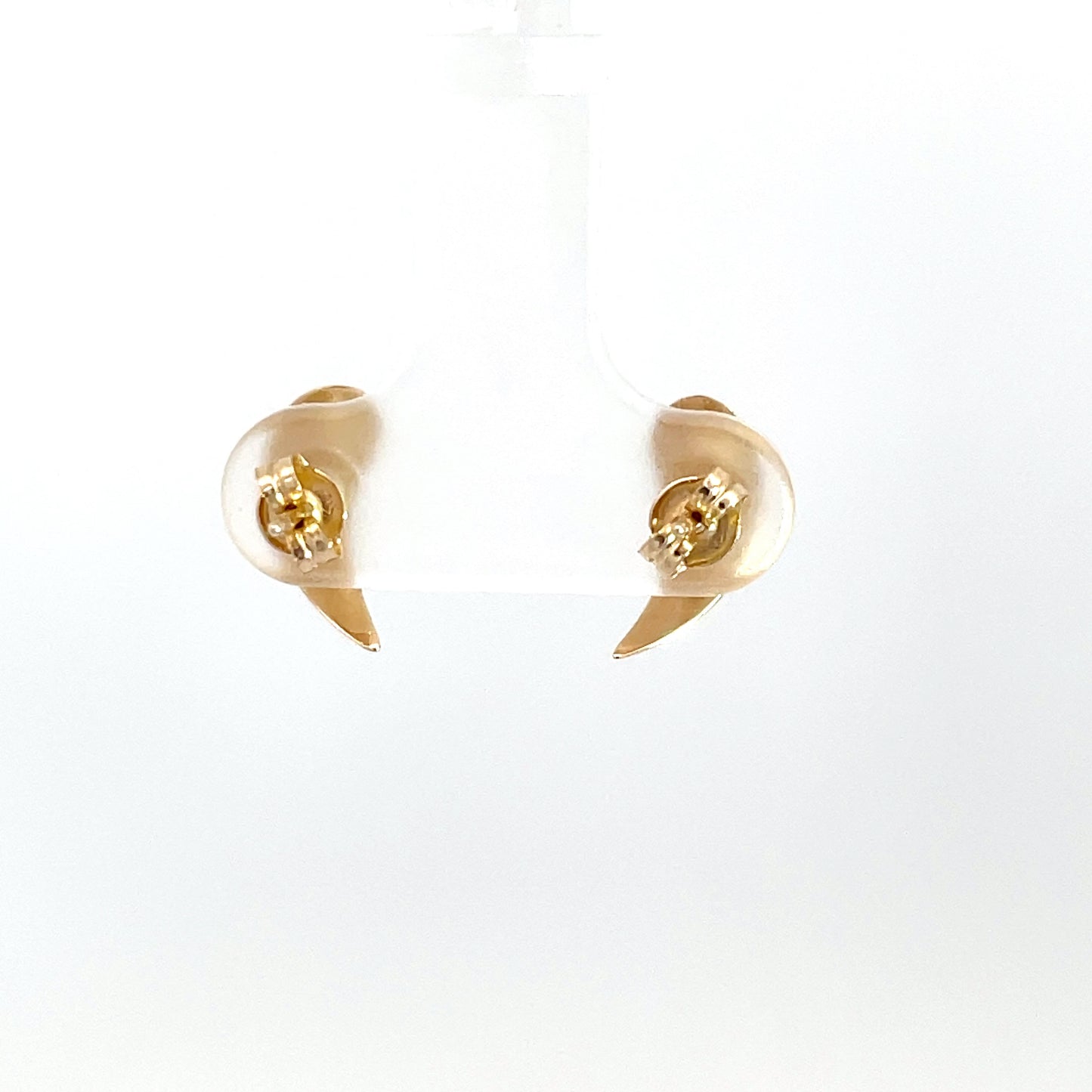 9ct Yellow Gold Curved Studs