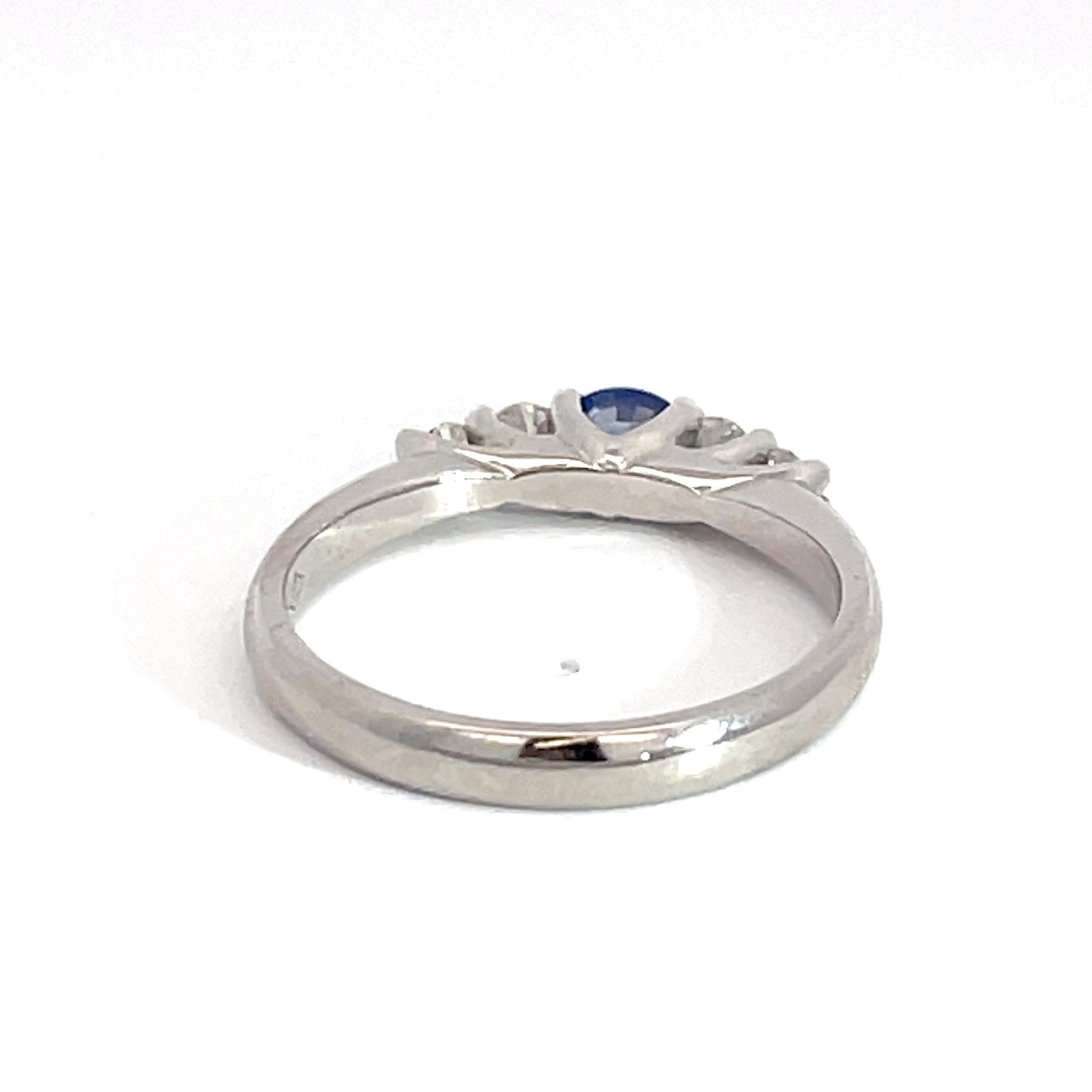 Platinum Diamond and Sapphire Ring