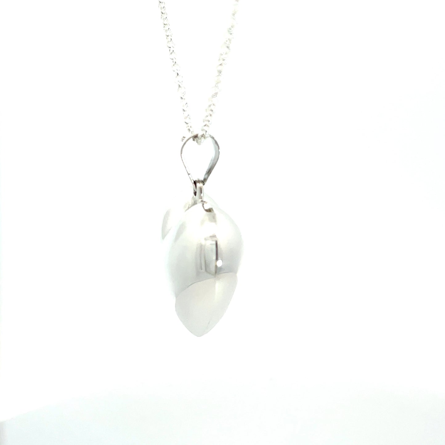 Sterling Silver Puff Heart Pendant
