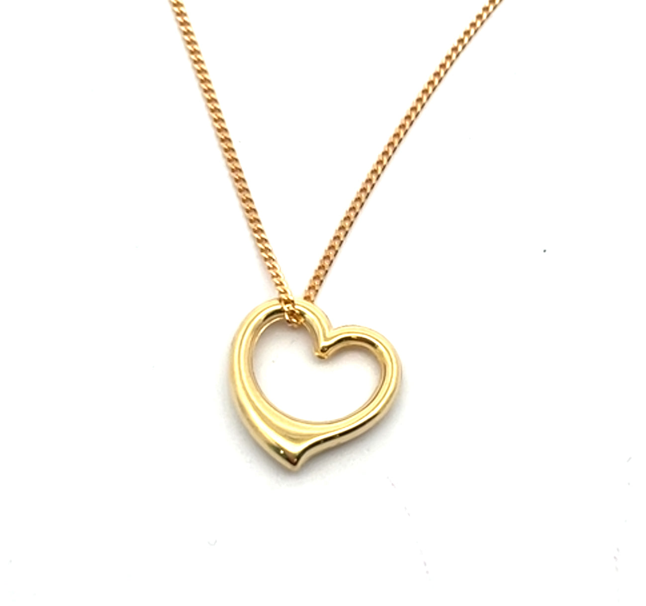 9ct Yellow Gold Cut Out Heart Pendant