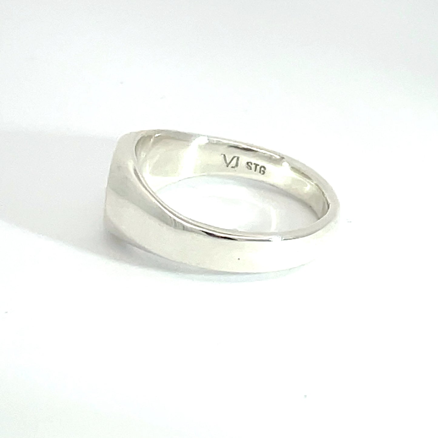 Sterling Silver Oval Signet Ring small