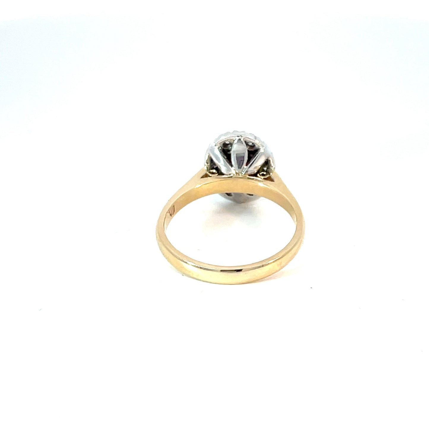 18ct Yellow Gold Red Spinel and Diamond Ring