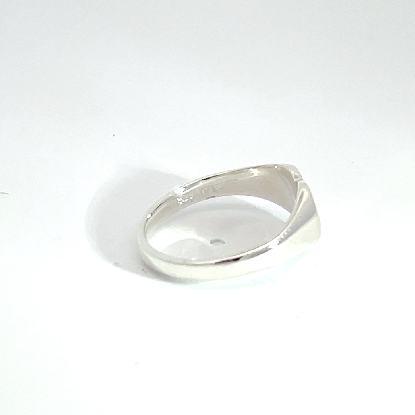 Sterling Silver Heart Signet Ring small