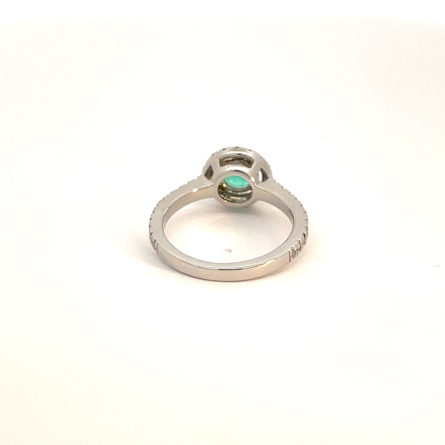 Platinum Emerald and Diamond Ring
