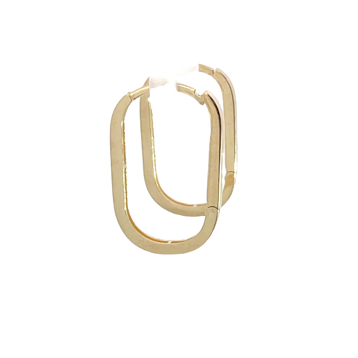 9ct Yellow Gold Paperclip Earrings