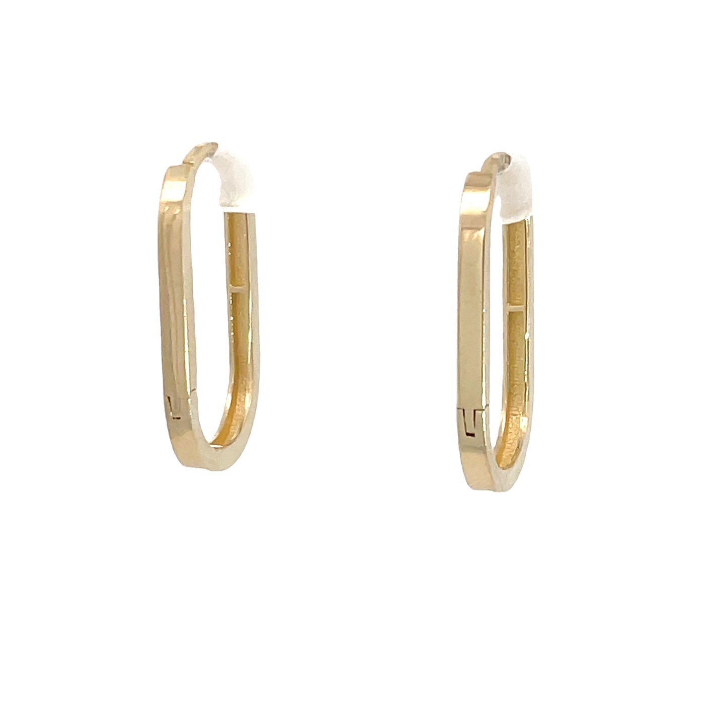 9ct Yellow Gold Paperclip Earrings