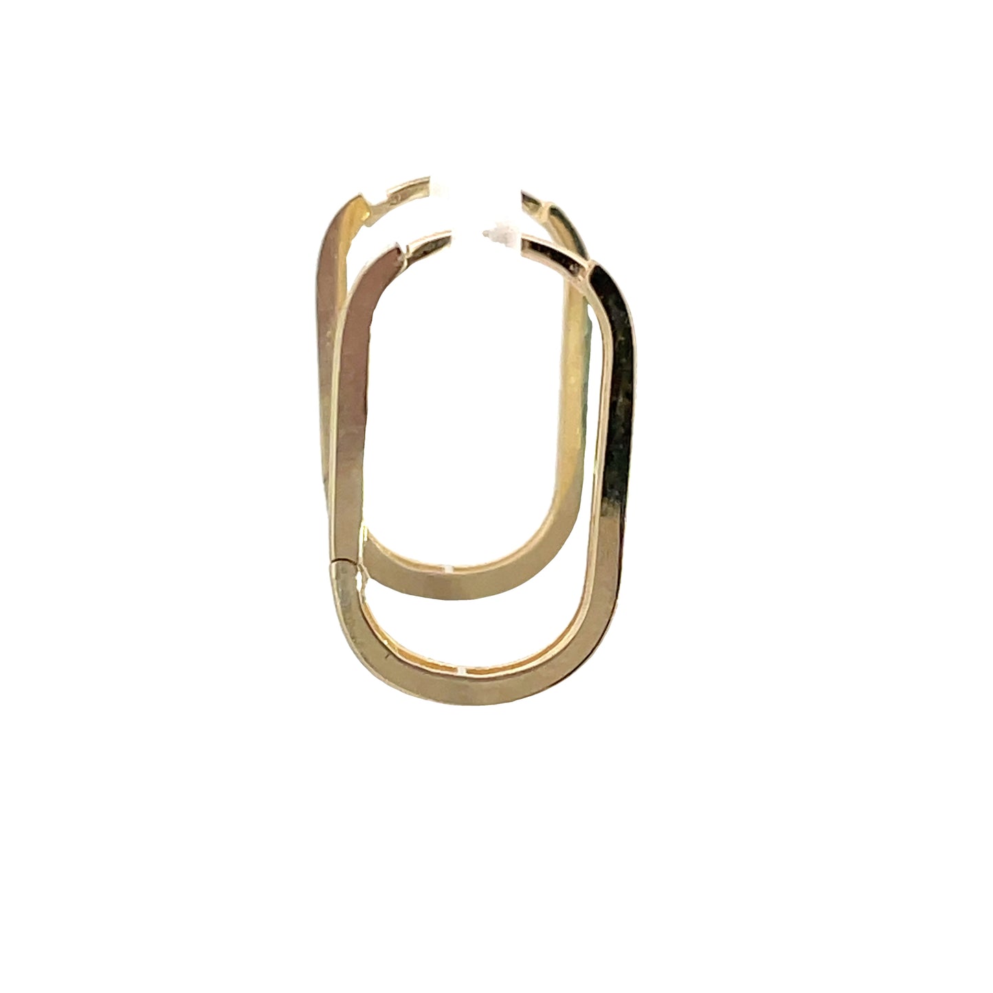 9ct Yellow Gold Paperclip Earrings
