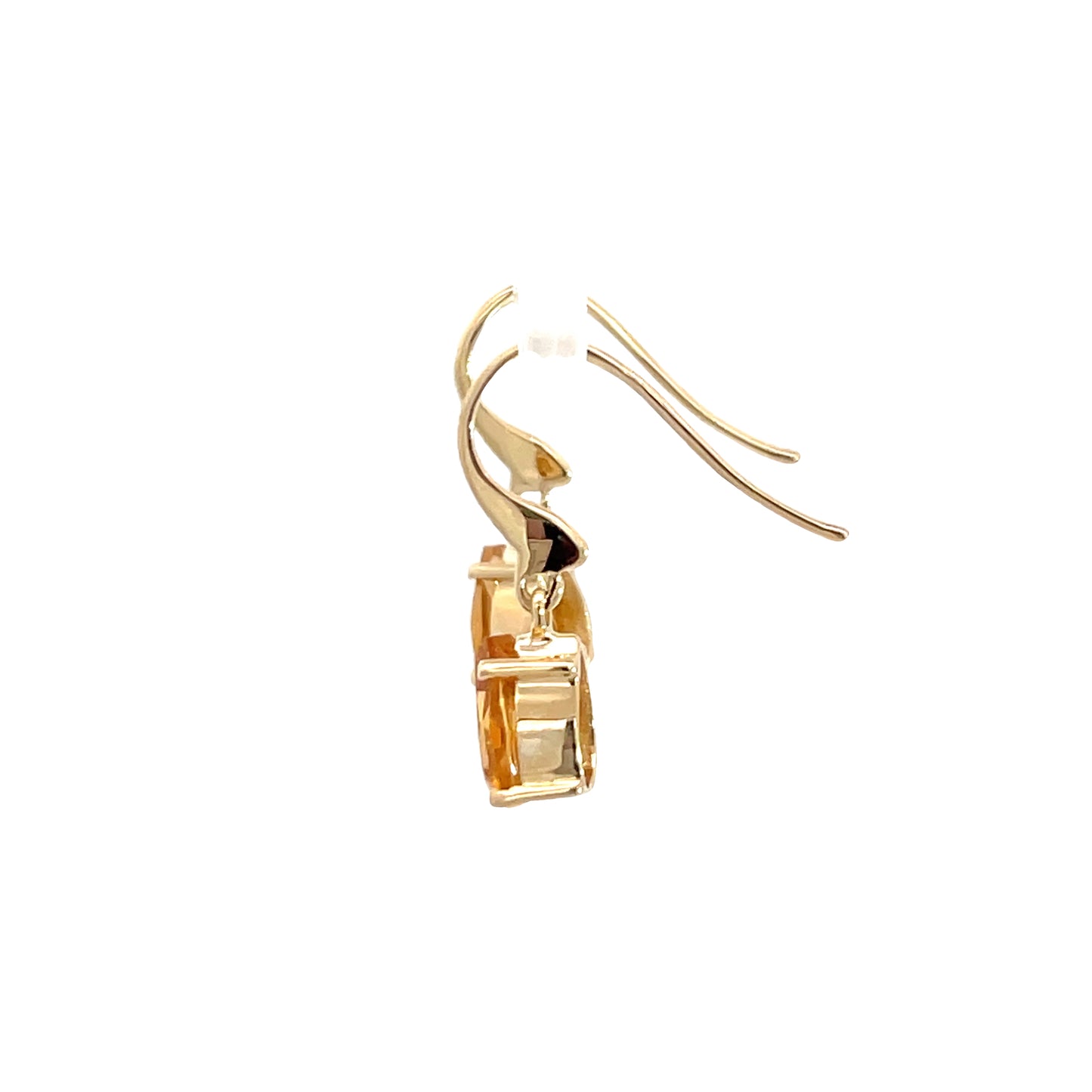 9ct Yellow Gold Citrine Drop Hook Earrings