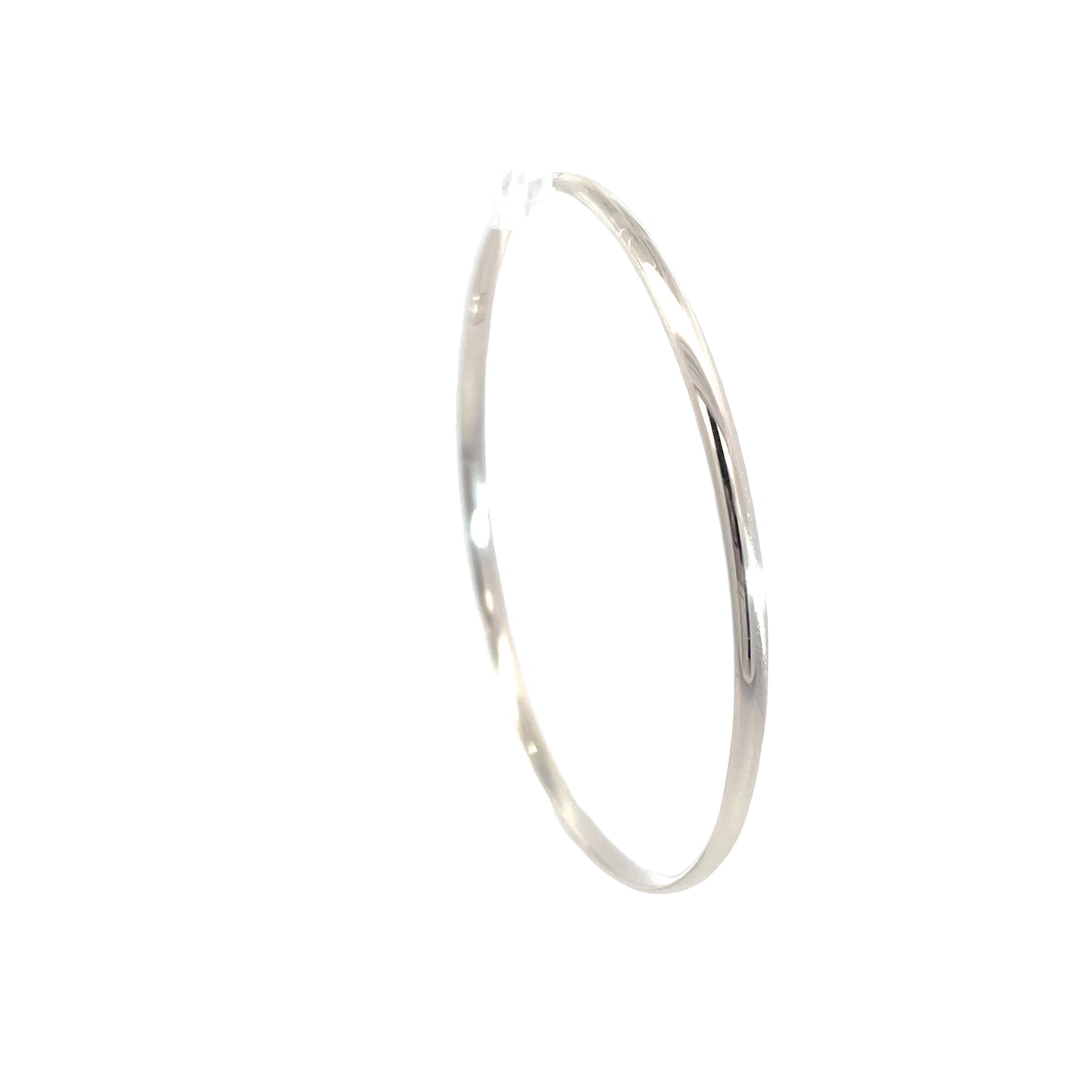 Sterling Silver 3mm Oval Bangle