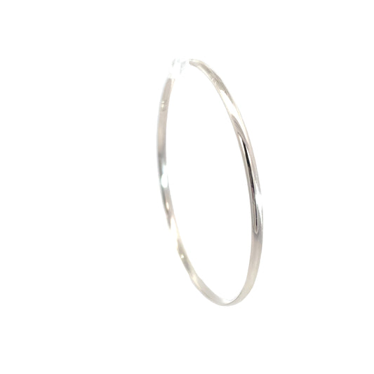 Sterling Silver 3mm Oval Bangle