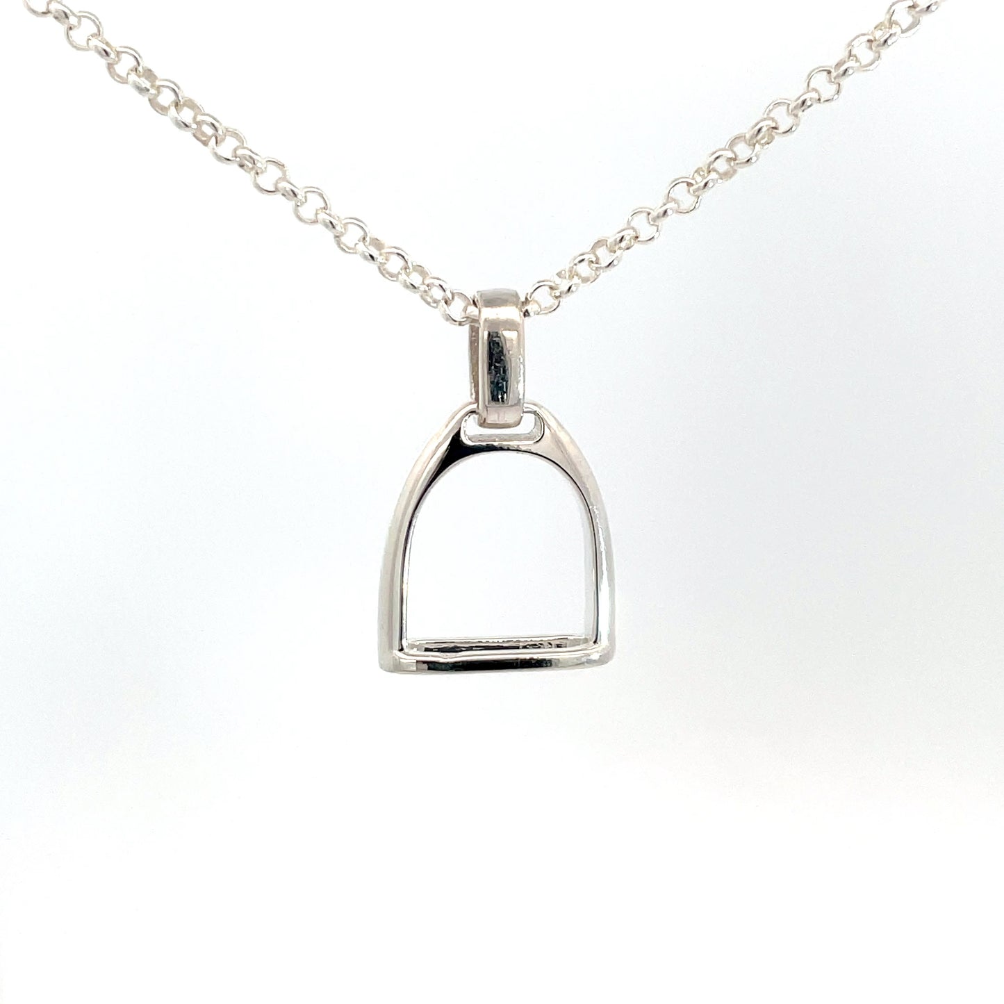 Sterling Silver Stirrup Pendant and chain