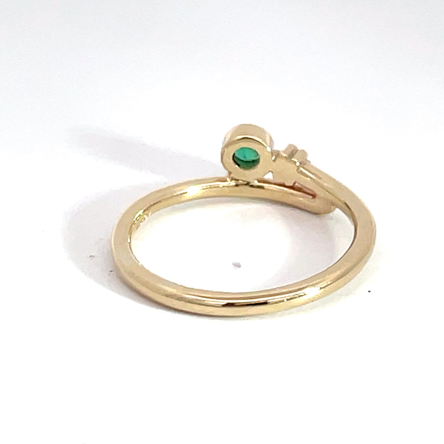 9ct Yellow Gold Emerald and Diamond Ring