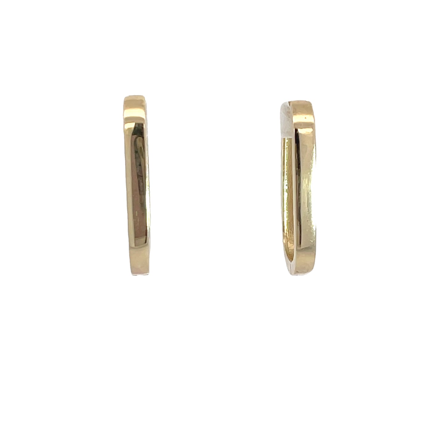 9ct Yellow Gold Oblong Huggies