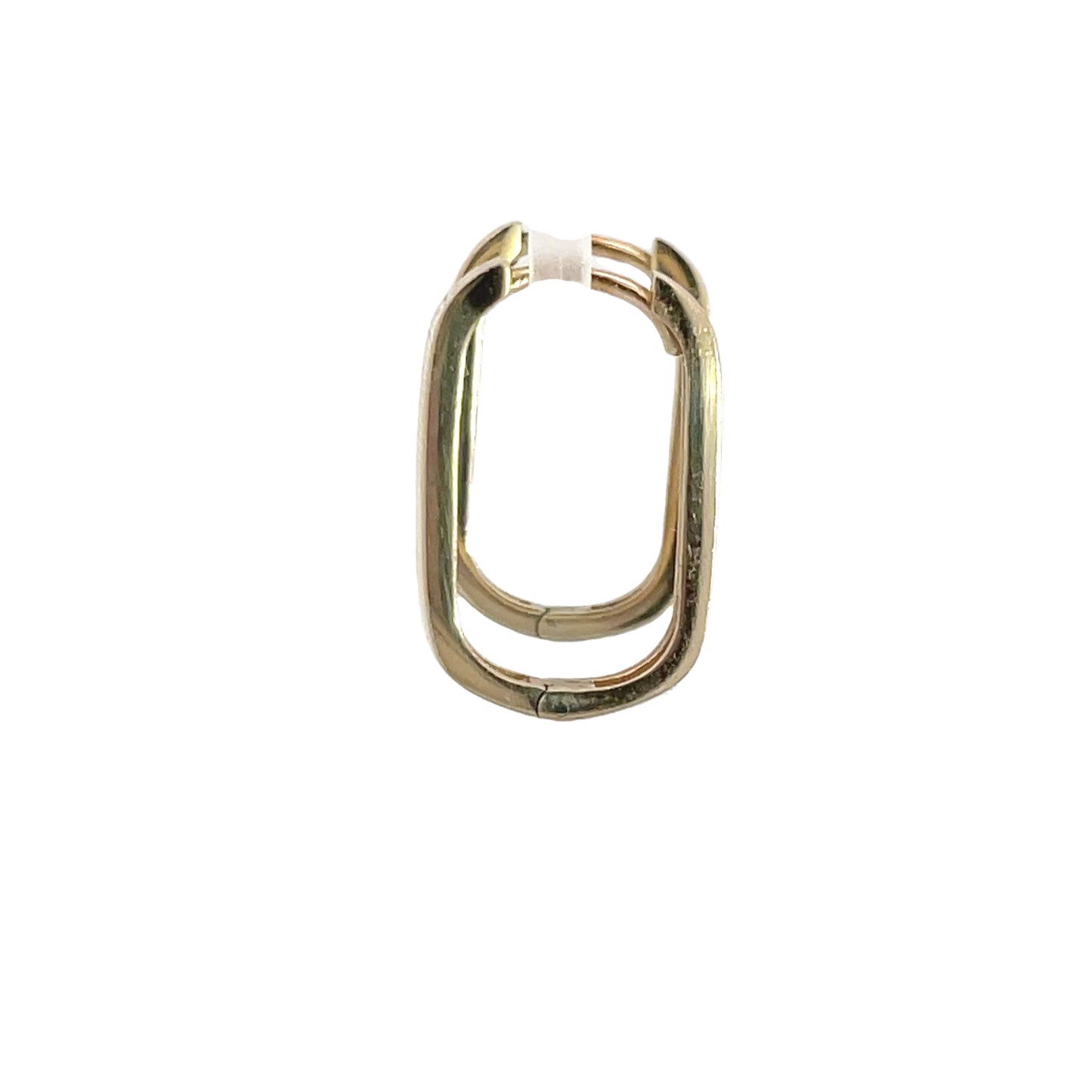 9ct Yellow Gold Oblong Huggies