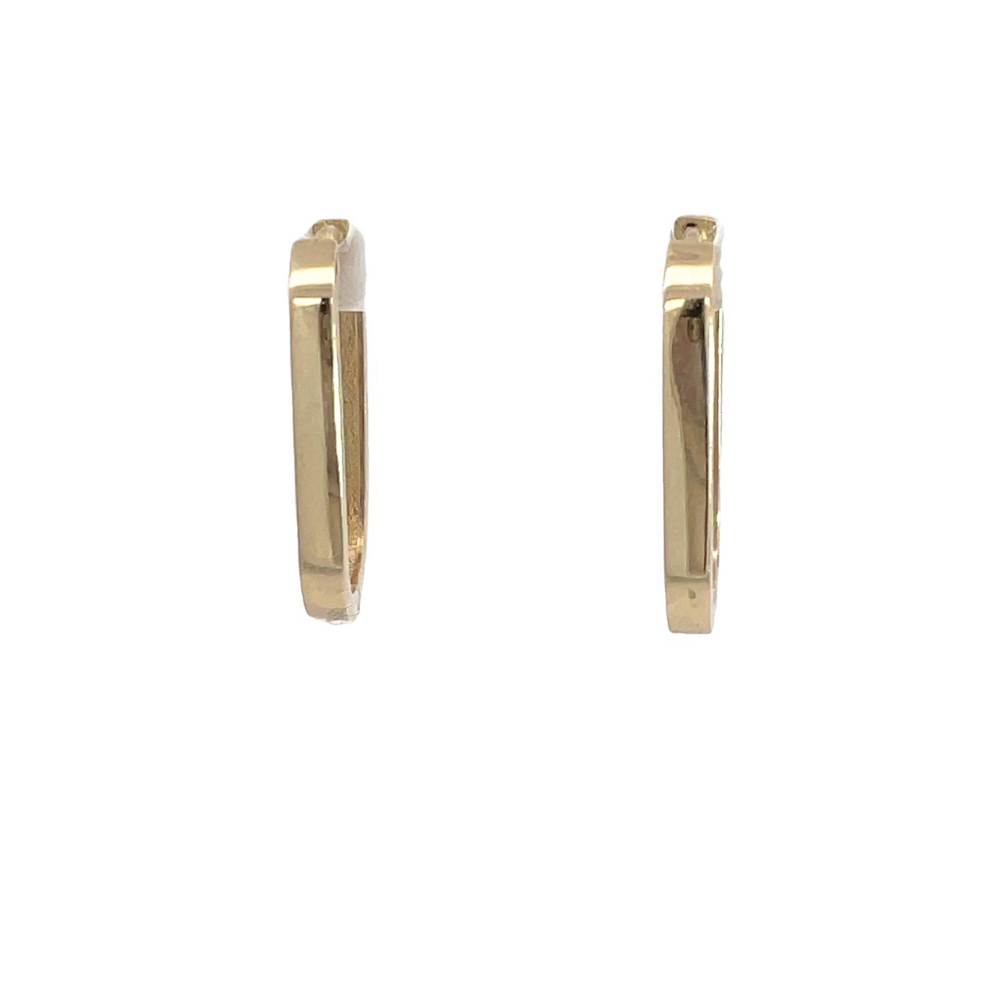 9ct Yellow Gold Oblong Huggies