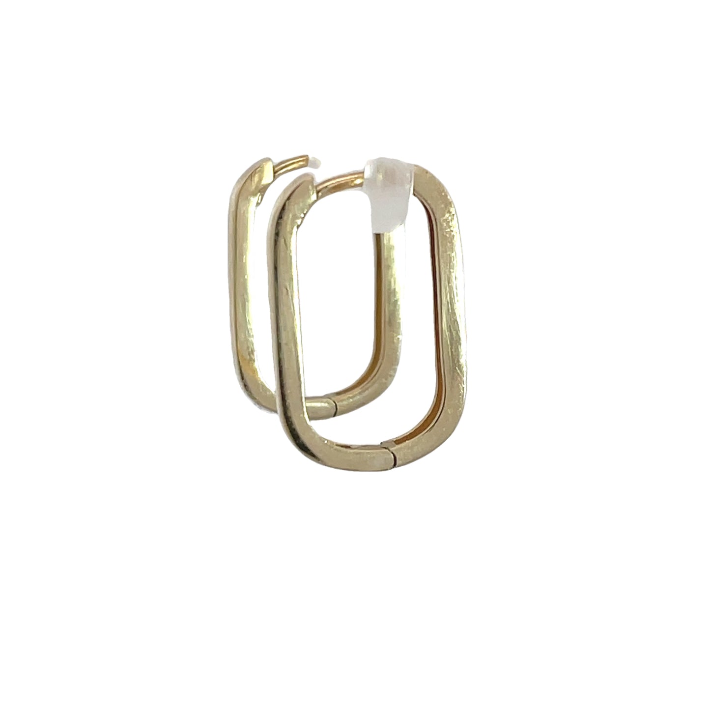 9ct Yellow Gold Oblong Huggies