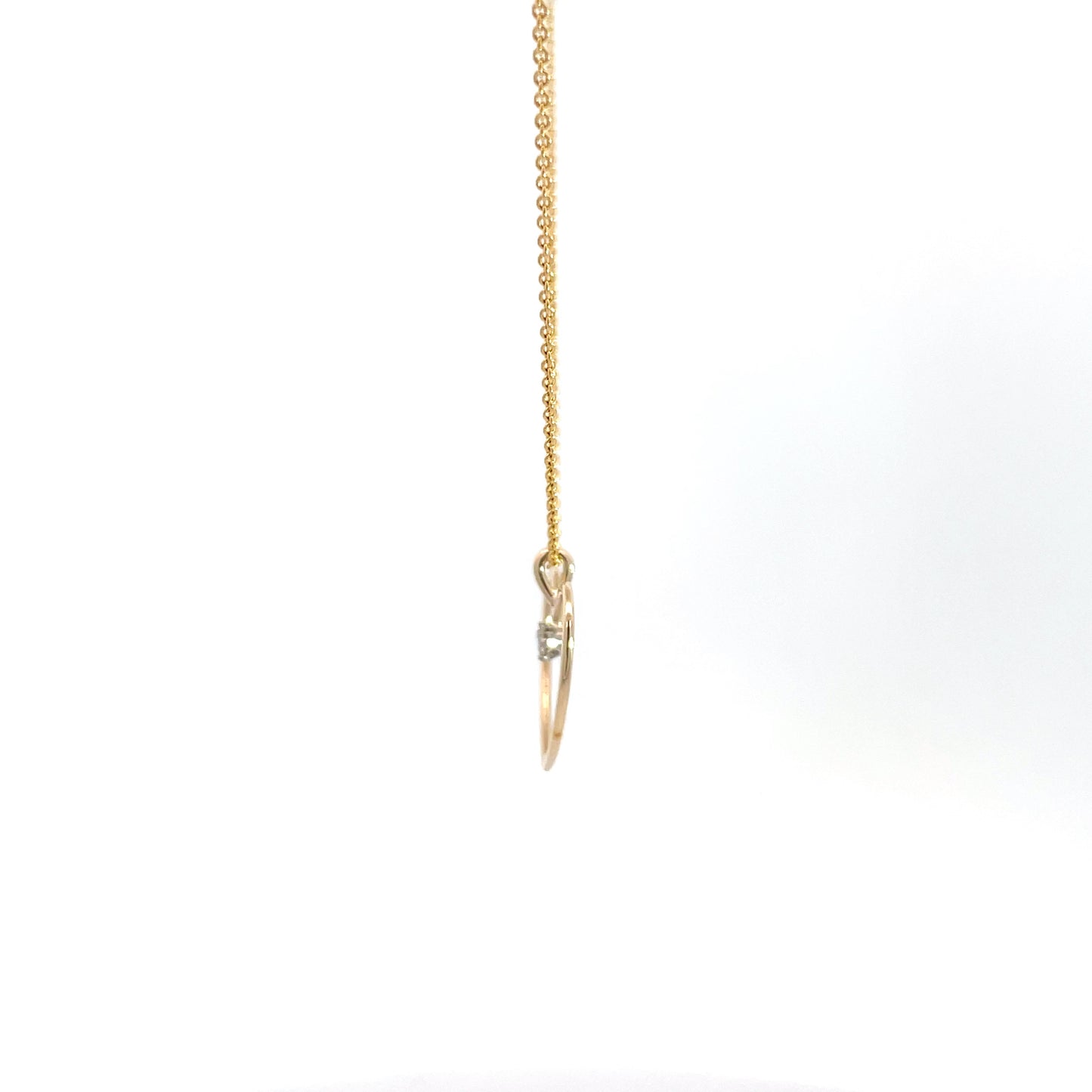 9ct Yellow Gold Diamond Heart Pendant