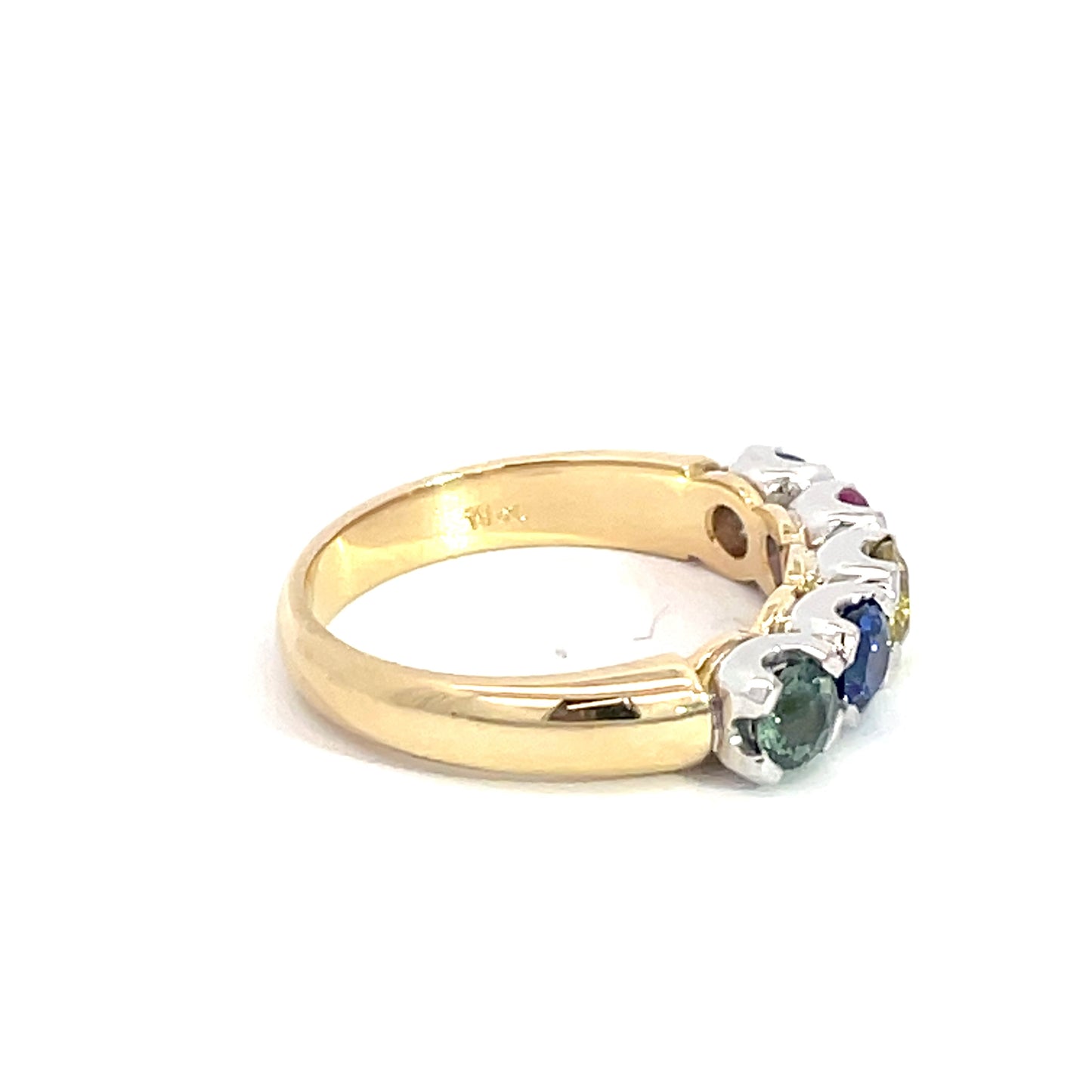 18ct Yellow and White Gold Sapphire and Diamond Ring