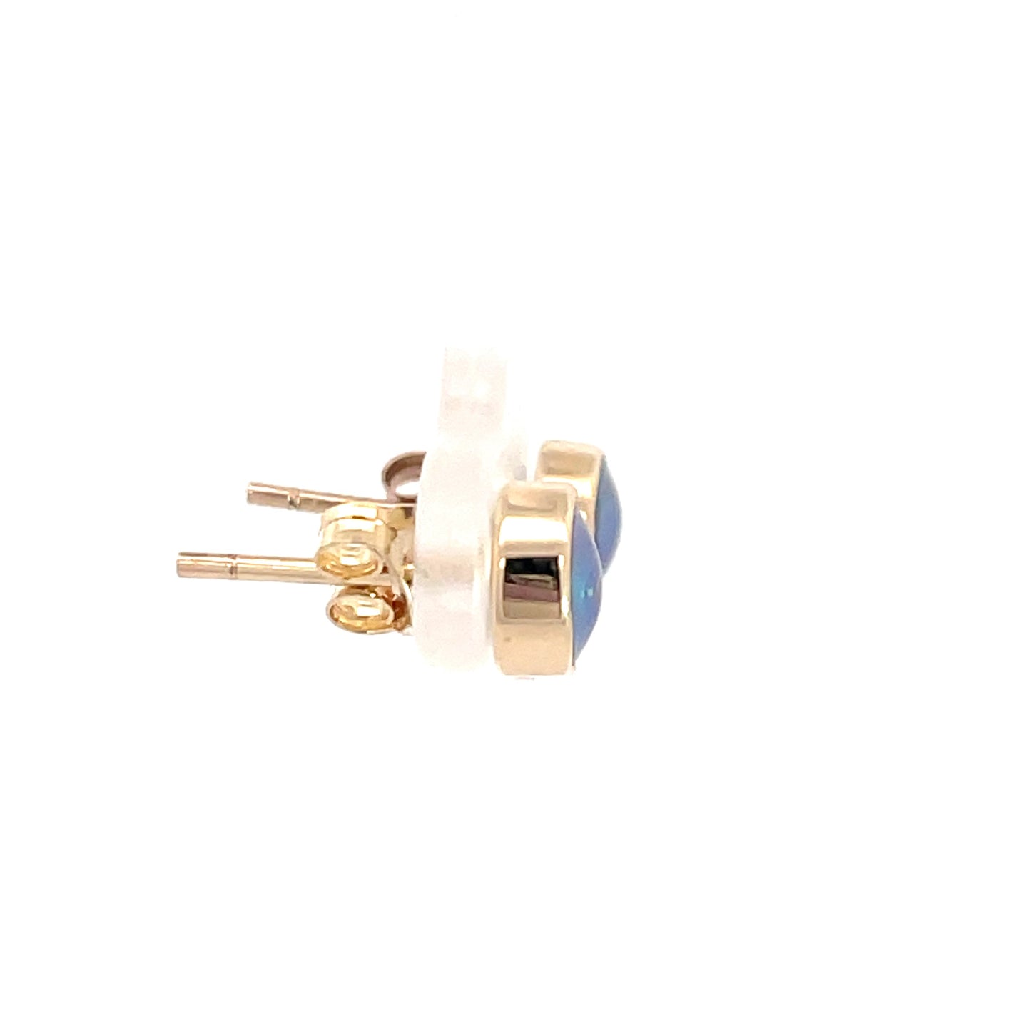9ct Yellow Gold Paua Pearl Stud Earrings 5.75mm