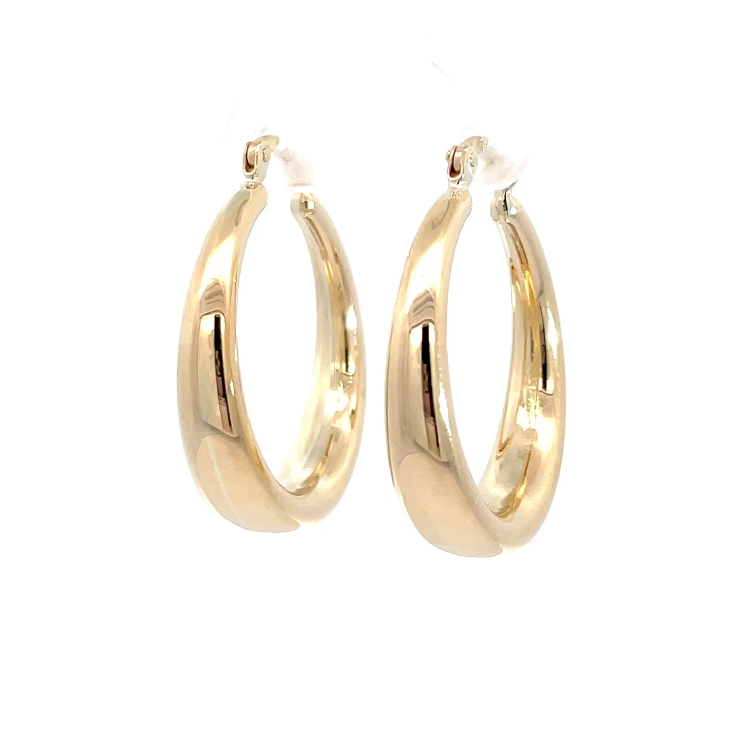 9ct Yellow Gold Grad Bulbus Hoops