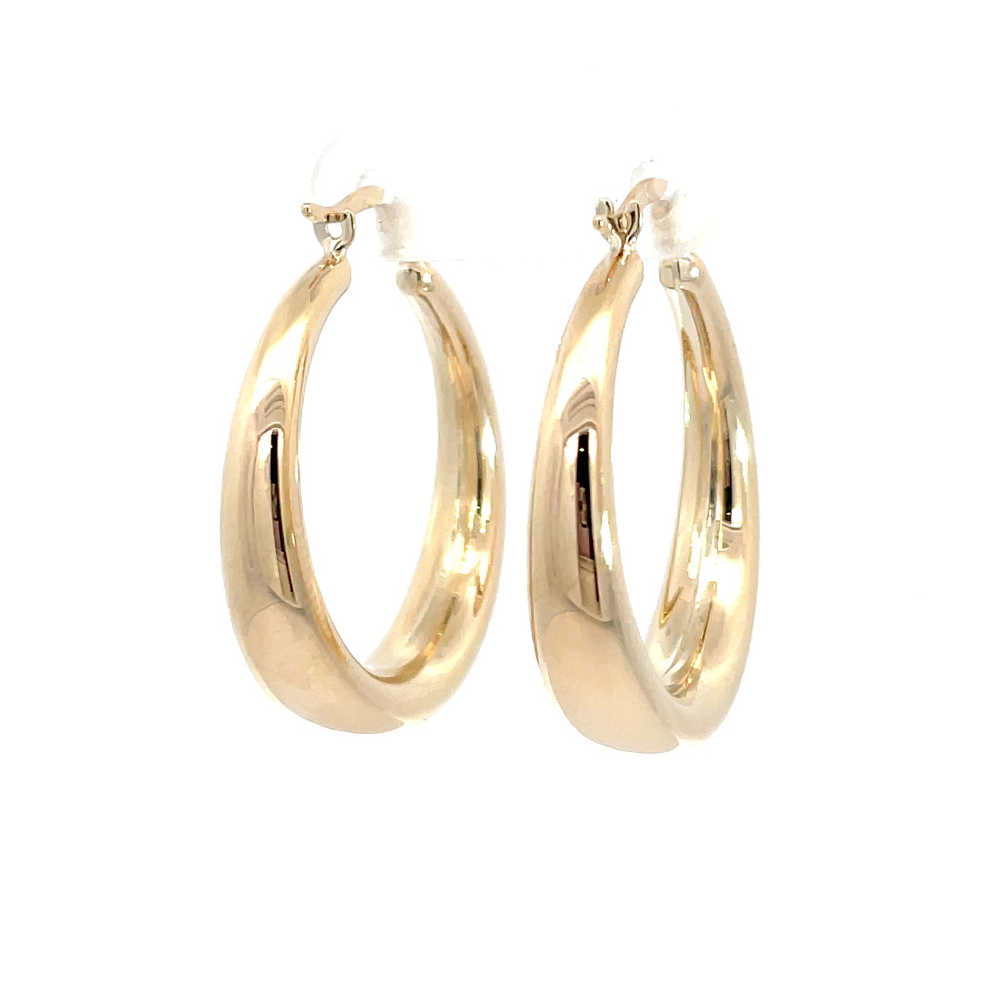 9ct Yellow Gold Grad Bulbus Hoops