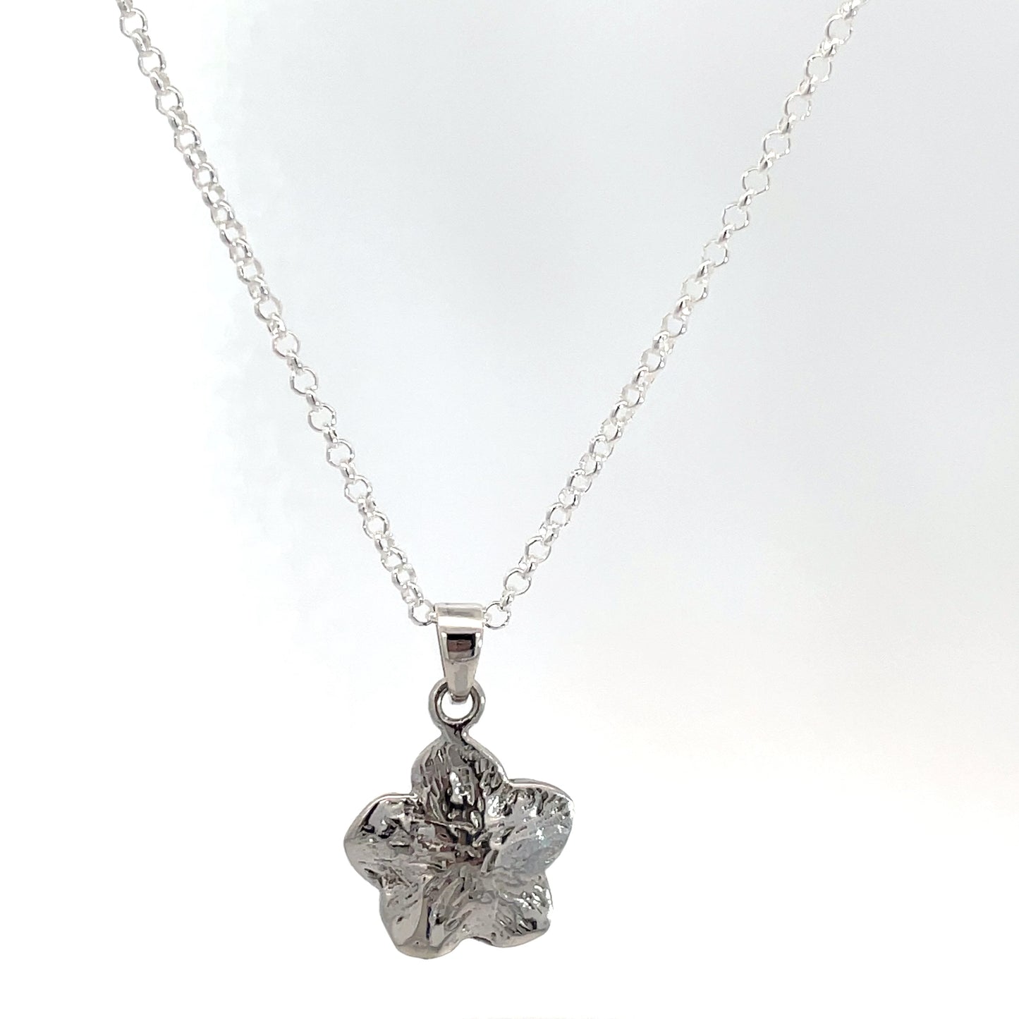 Sterling Silver Rose Pendant and Chain