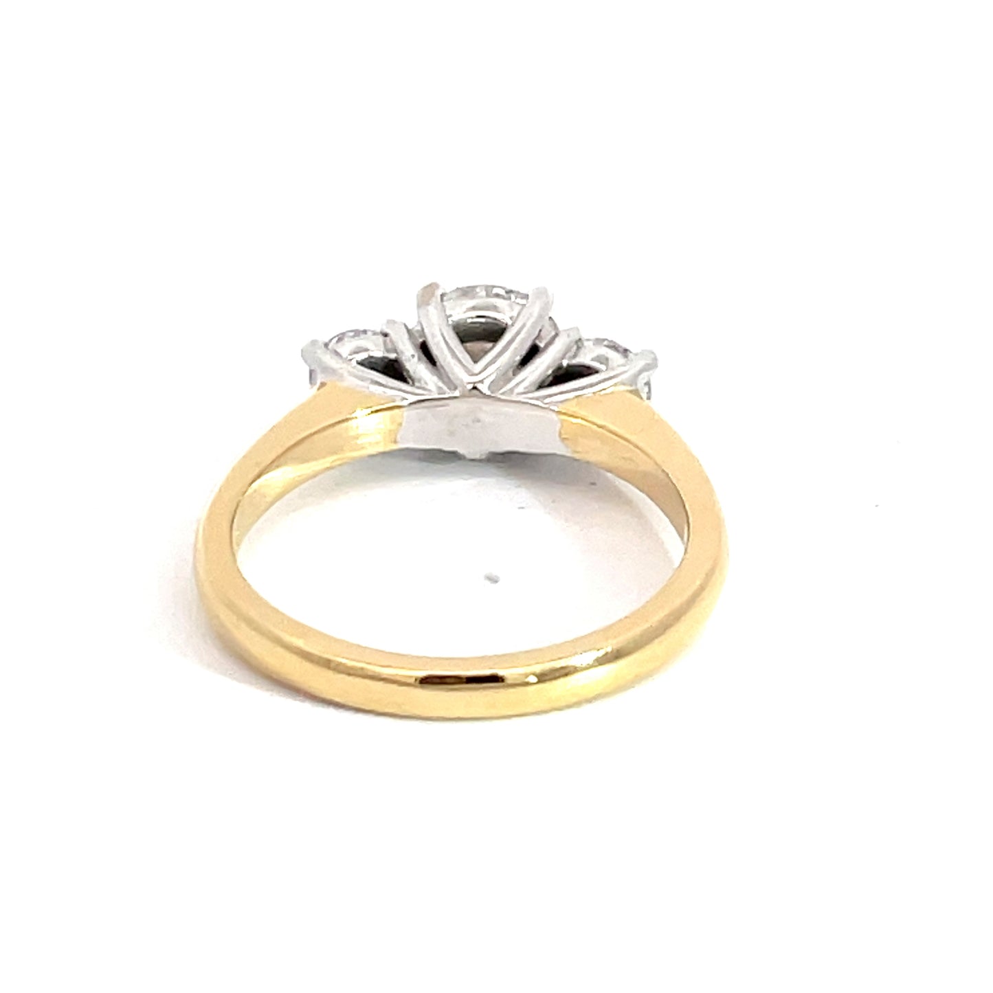 18ct Yellow and White Gold 3 Stone Lab Grown Diamond Ring