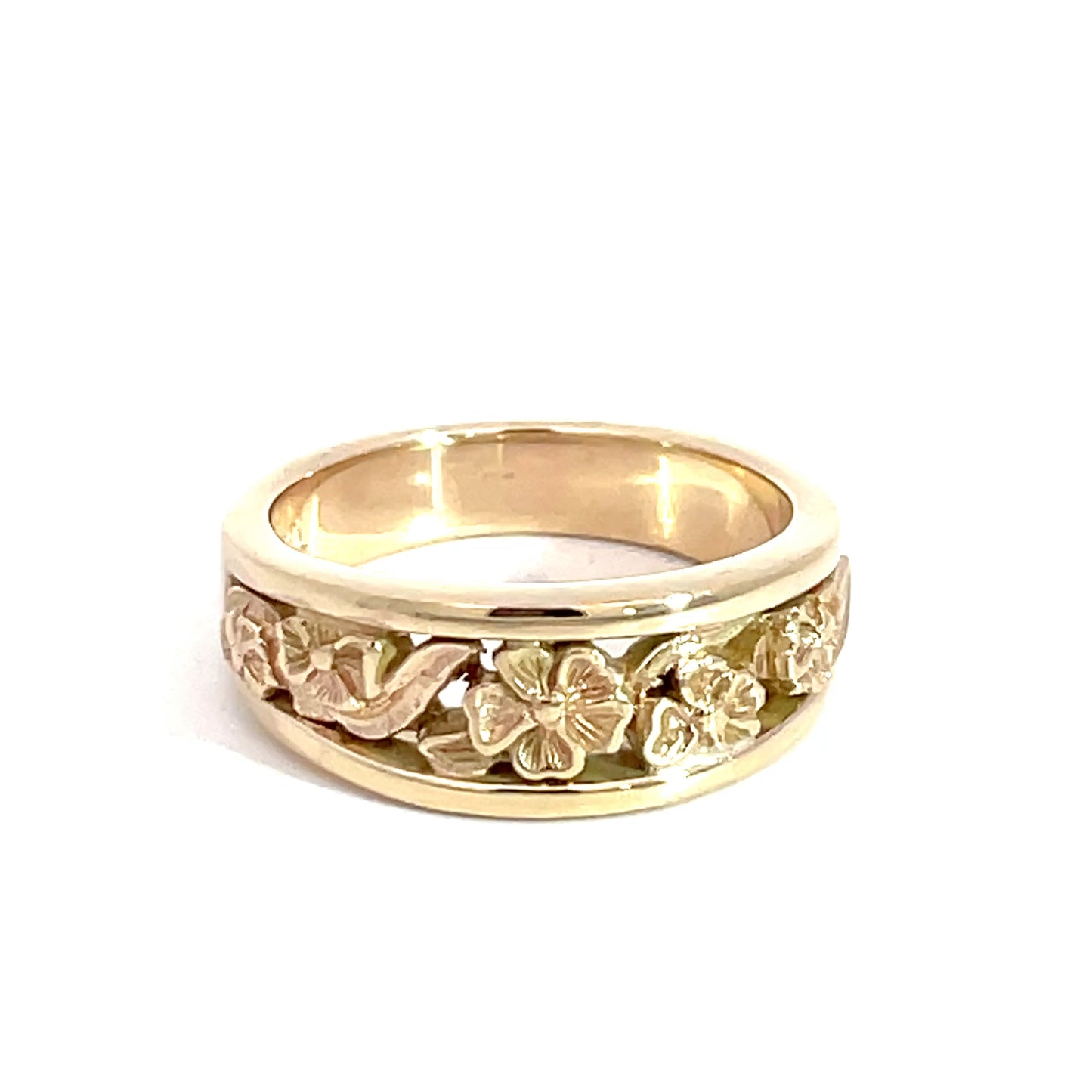 9ct Yellow Gold Flower Band