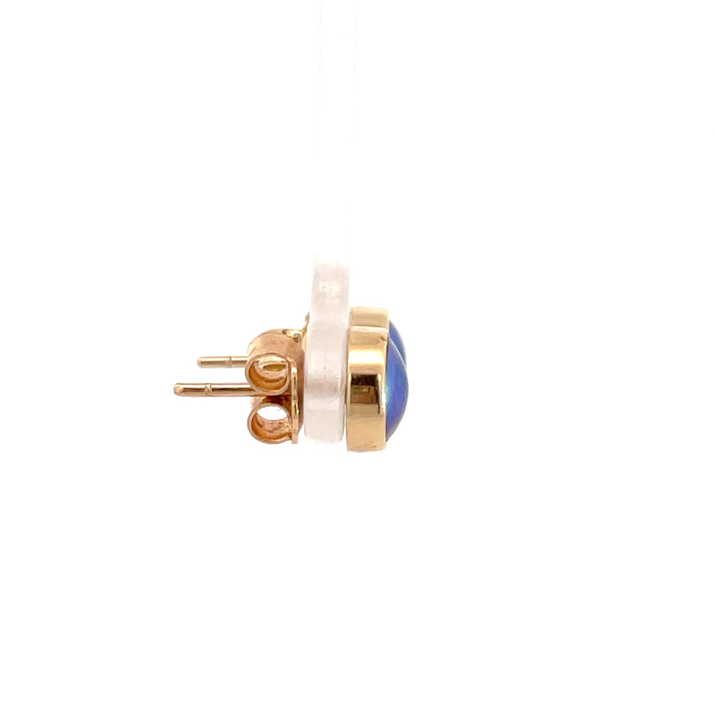 9ct Yellow Gold Paua Pearl Stud Earrings 6.75mm